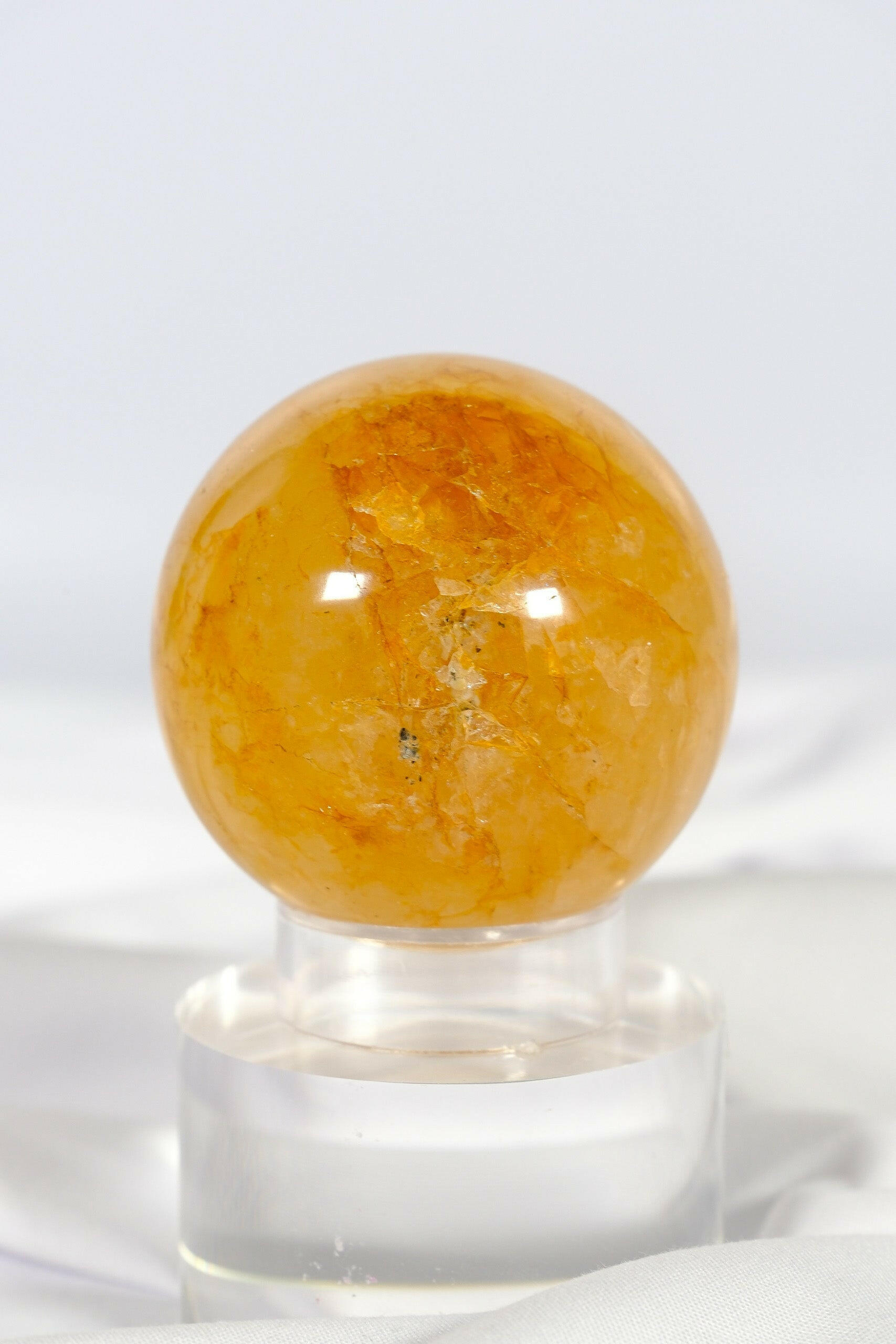 Golden Healer Sphere Healing Crystal.