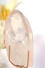 Lemurian Quartz Rough Polished on Stand Healing Crystal.