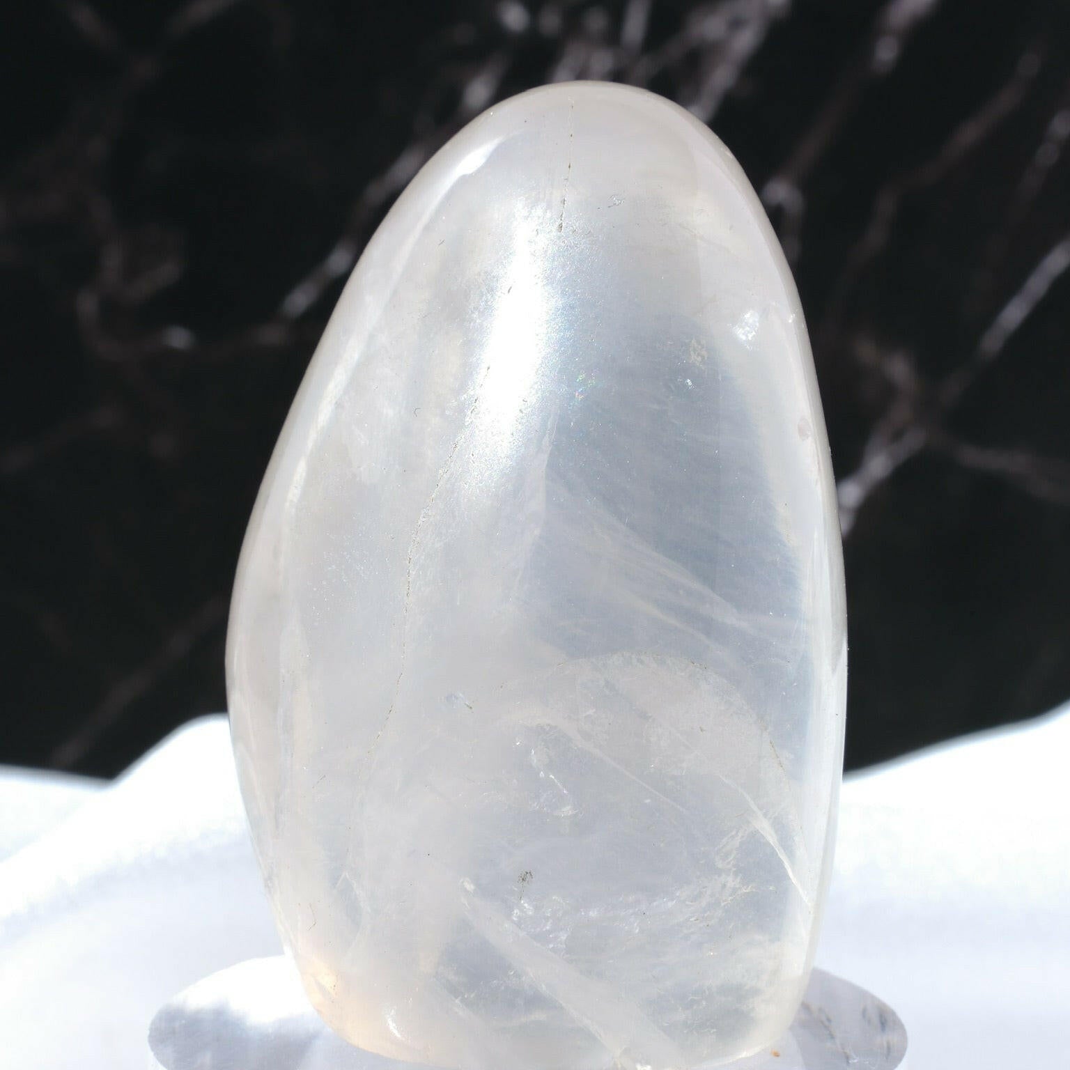Girasol Quartz Freeform Healing Crystal.