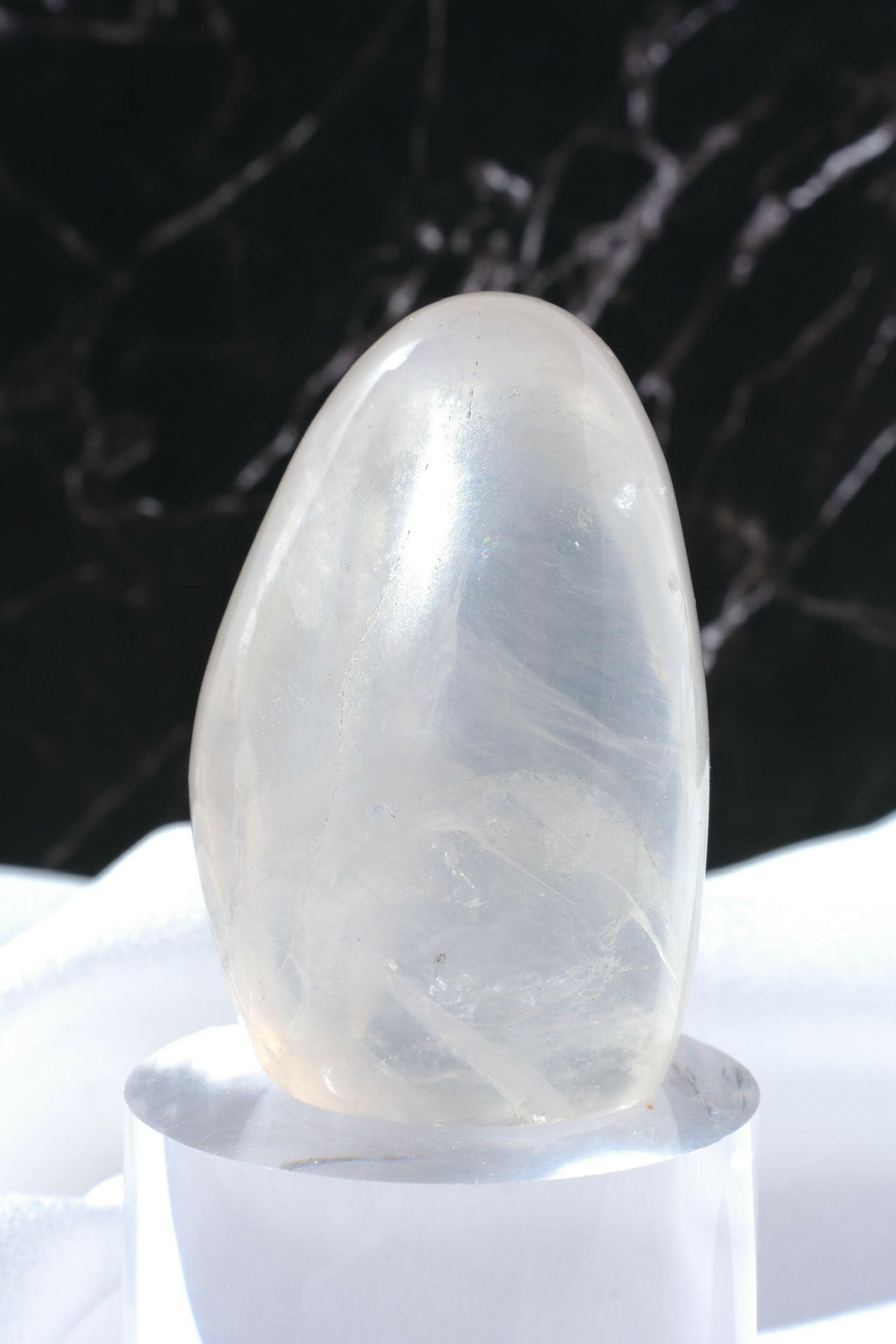 Girasol Quartz Freeform Healing Crystal.