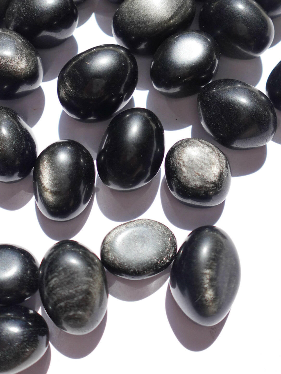 Silversheen Obsidian Tumble