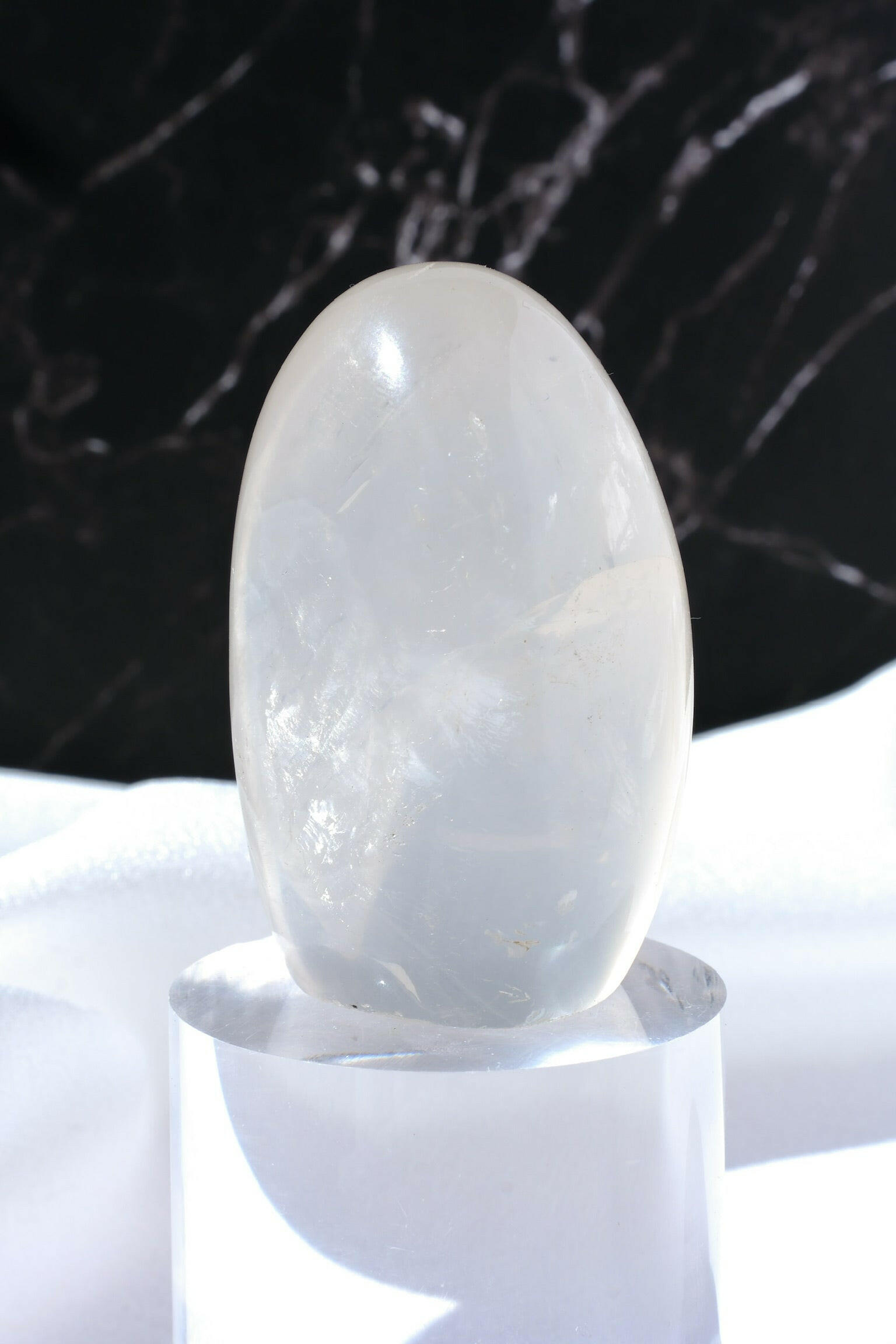 Girasol Quartz Freeform Healing Crystal.