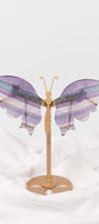 Fluorite Butterfly Wings on Gold Stand