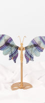Fluorite Butterfly Wings on Gold Stand
