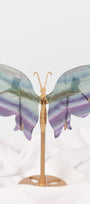 Fluorite Butterfly Wings on Gold Stand