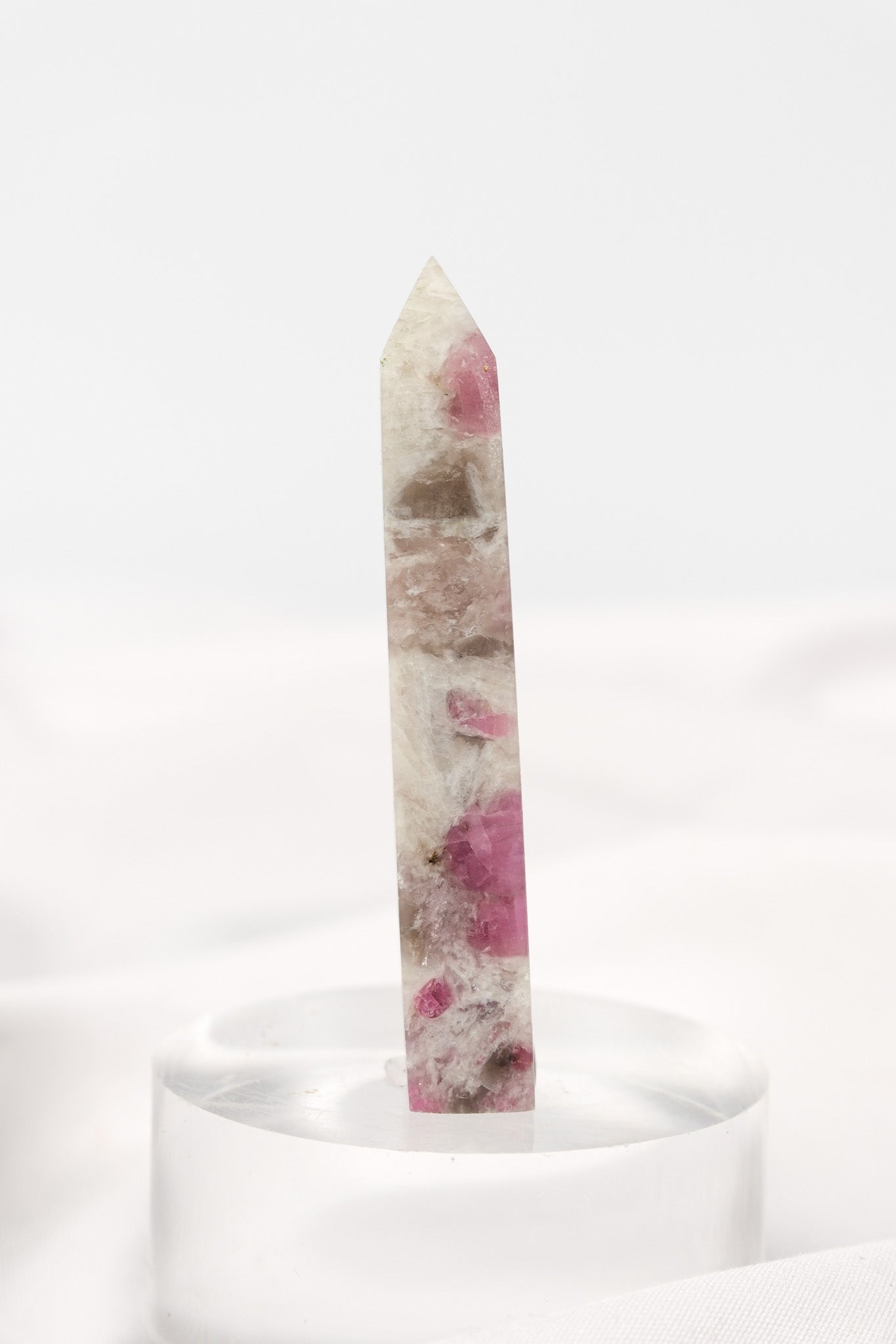 Pink Tourmaline (Rubellite) Quartz Tower