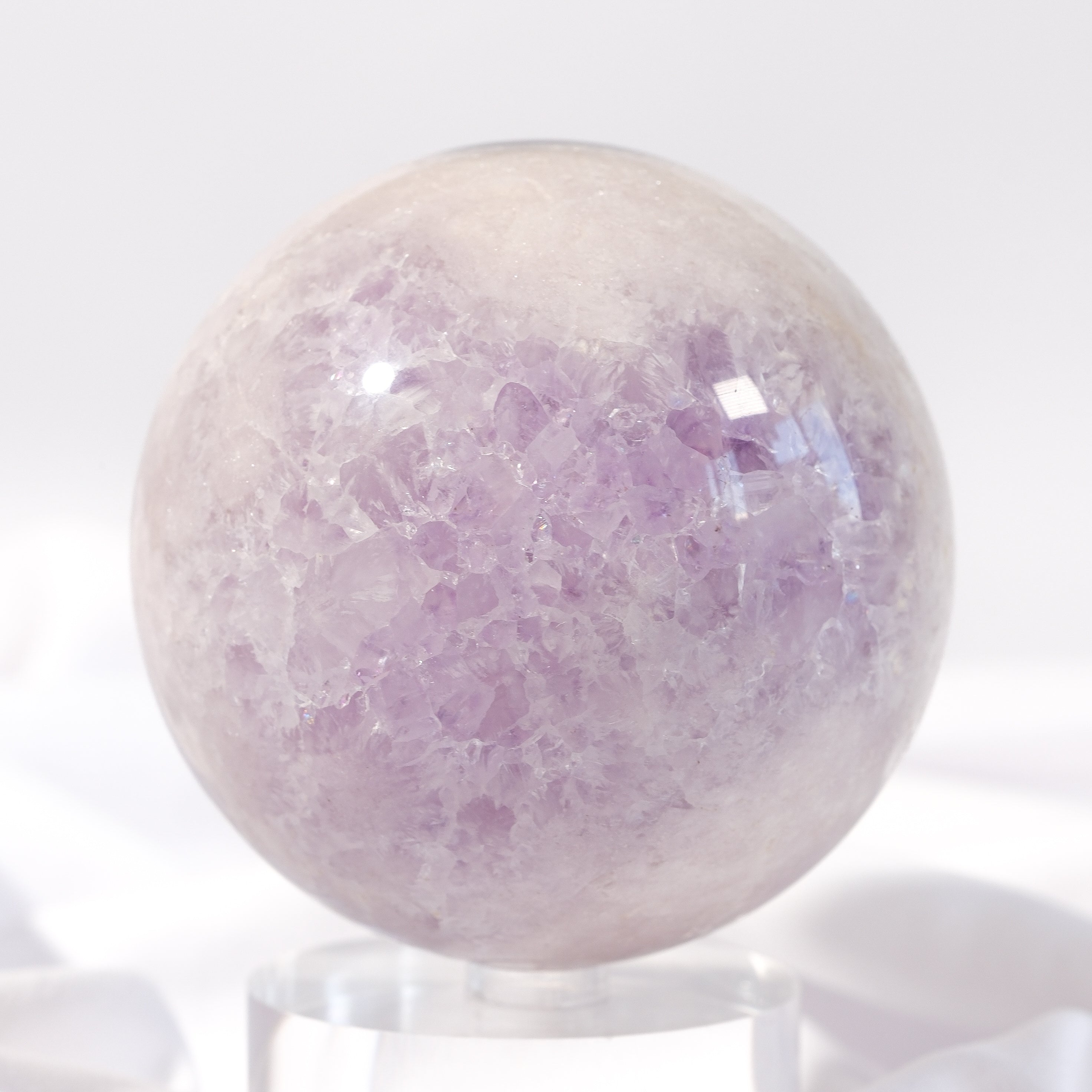 Flower Agate Amethyst Sphere