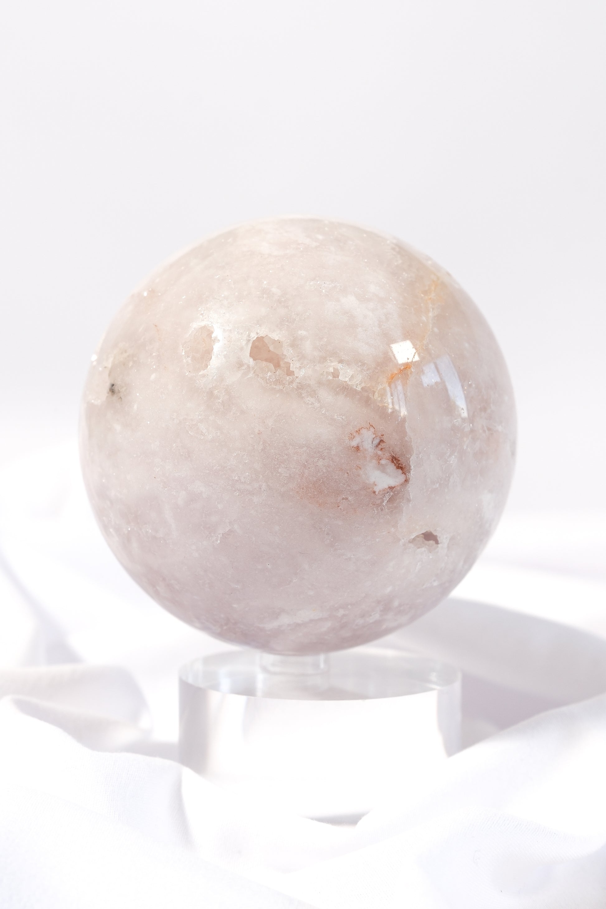Flower Agate Quartz Sphere