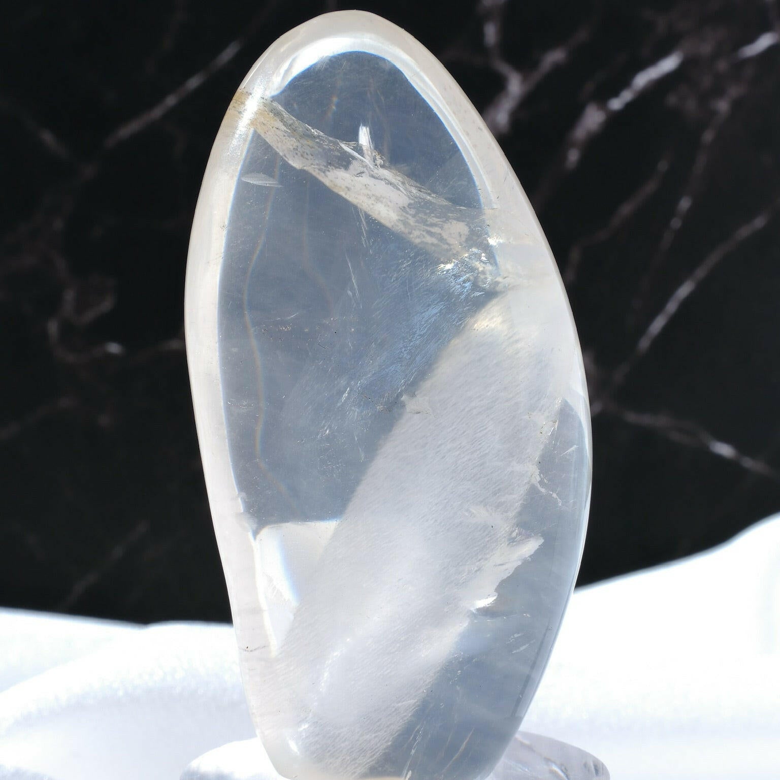 Girasol Quartz Freeform Healing Crystal.