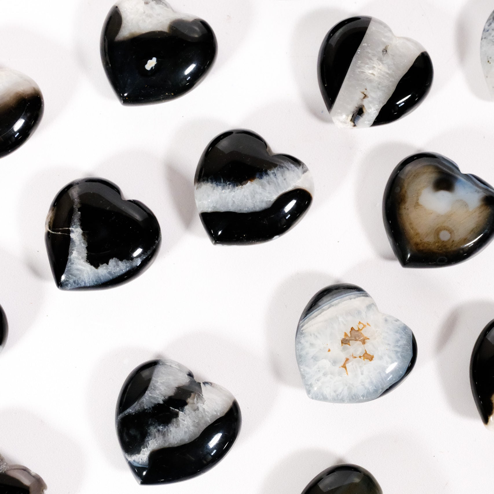 Black Agate Small Heart