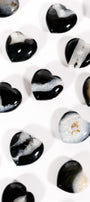 Black Agate Small Heart