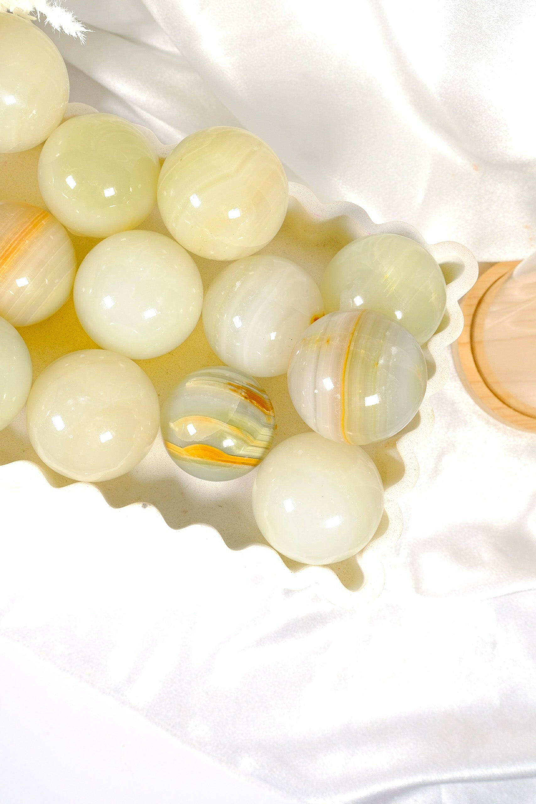 Green Calcite Sphere Healing Crystal.