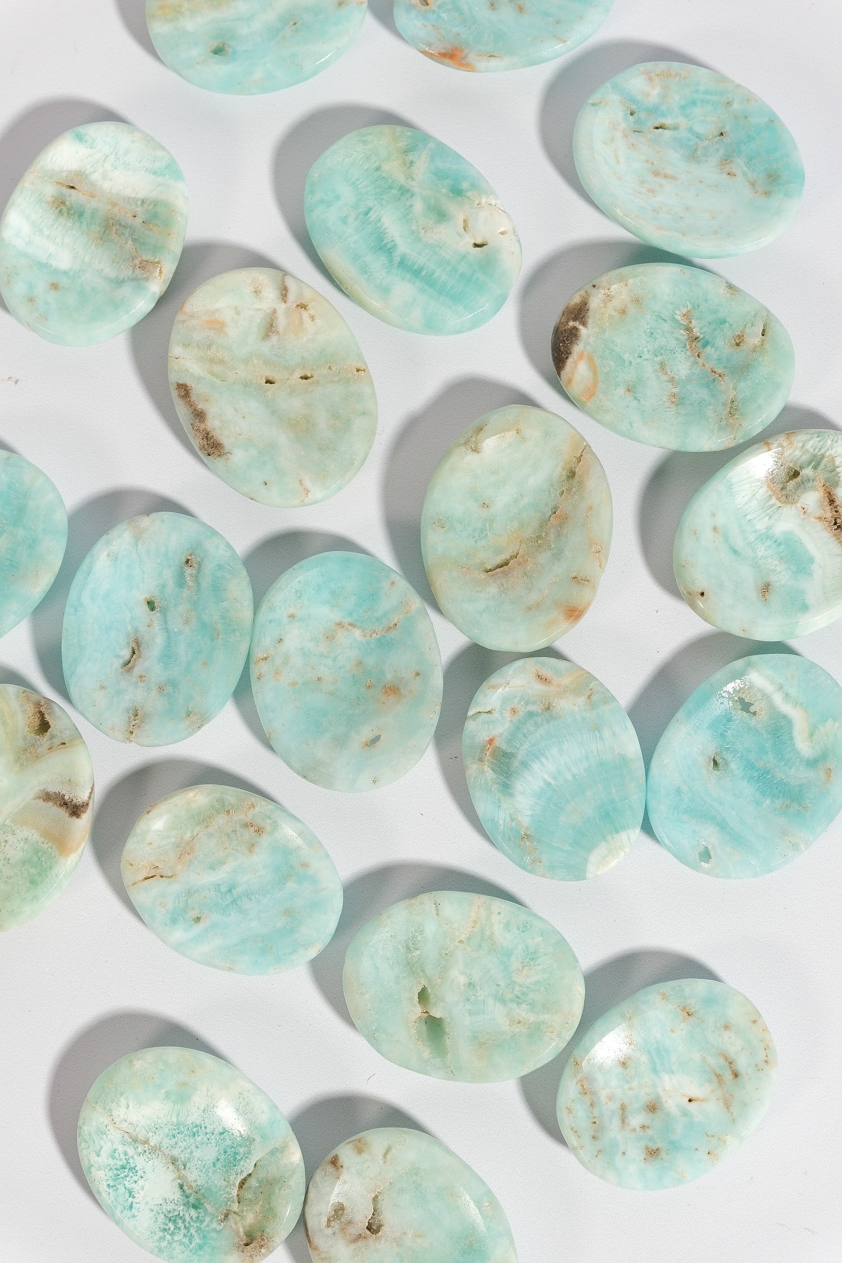 Blue Aragonite Worry Stone