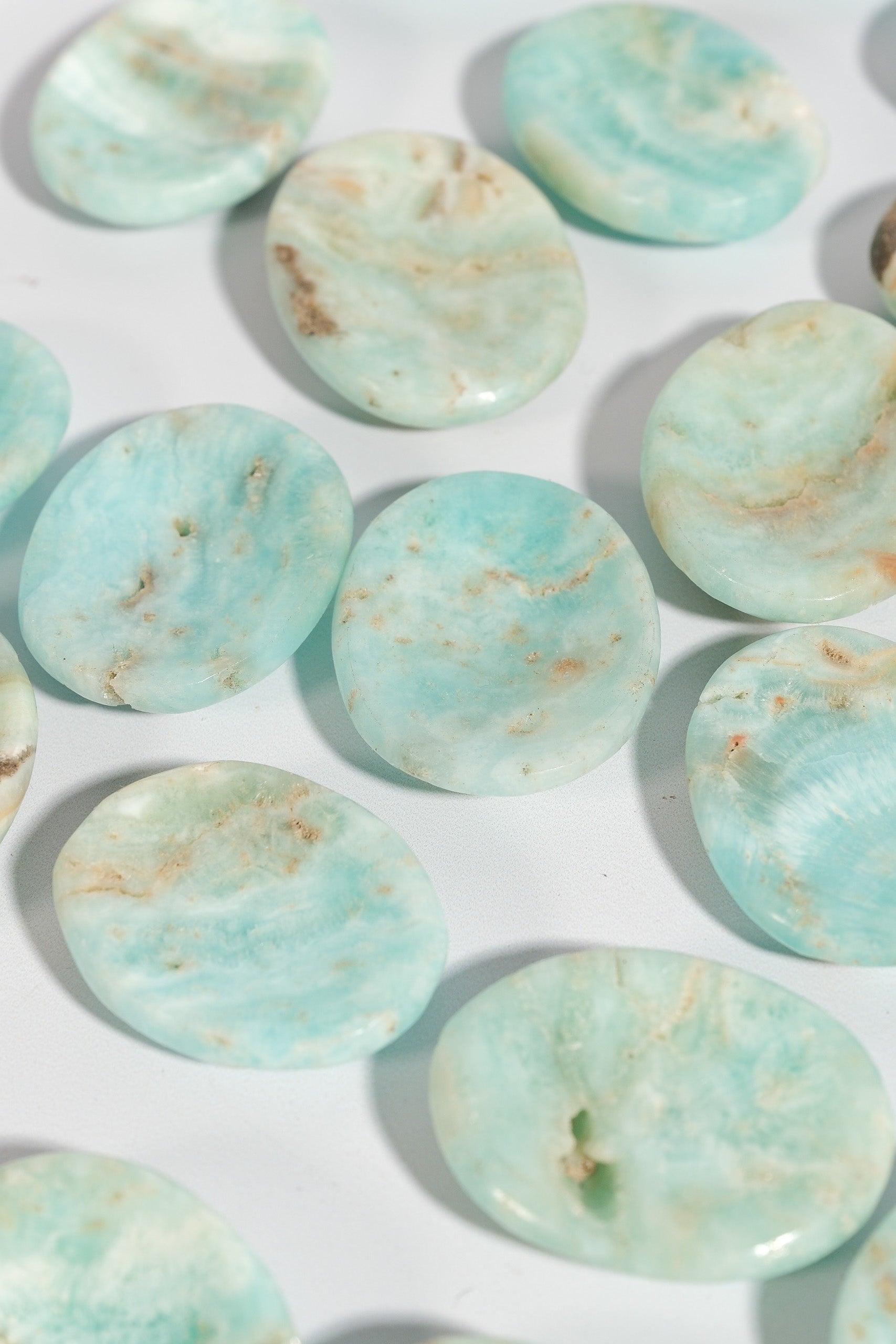 Blue Aragonite Worry Stone
