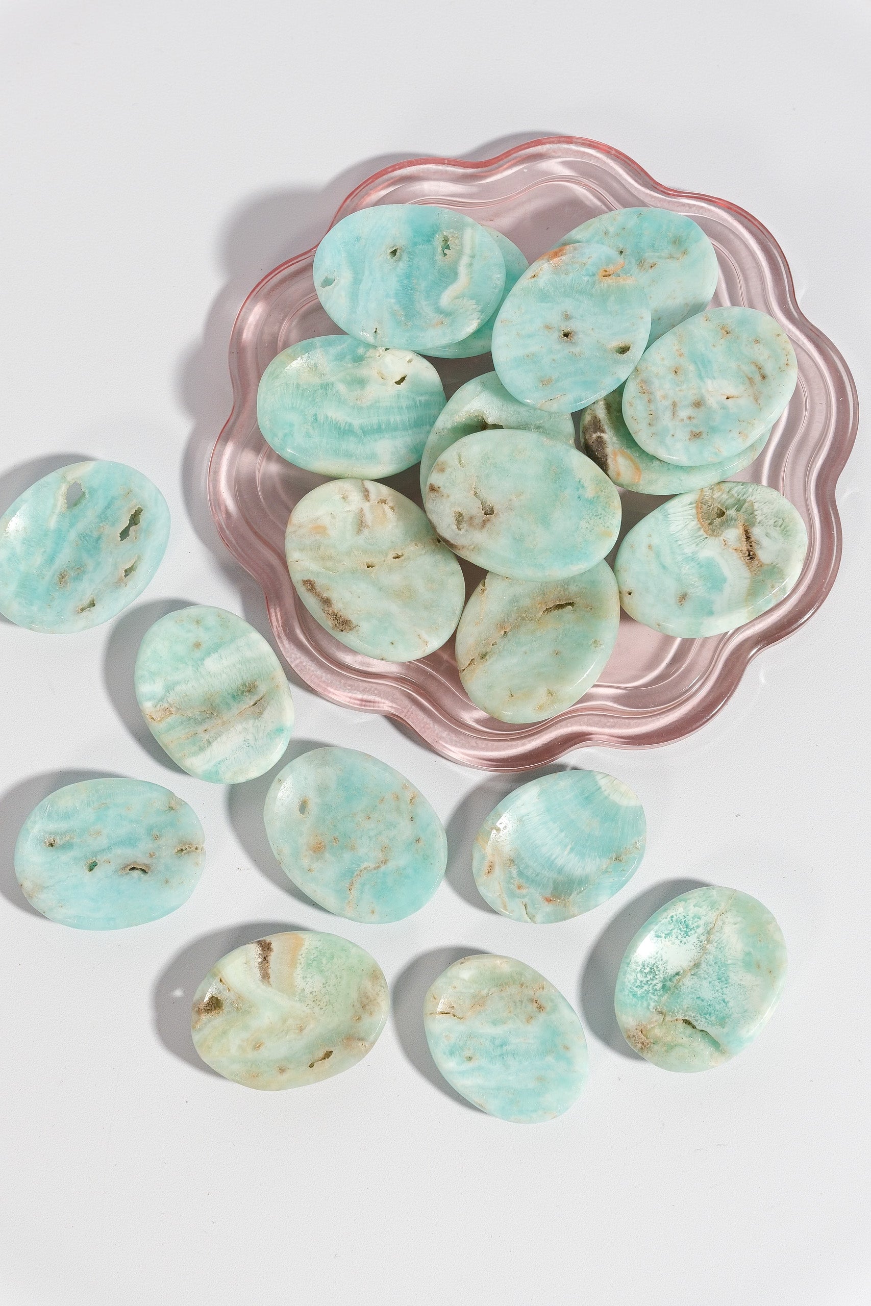 Blue Aragonite Worry Stone