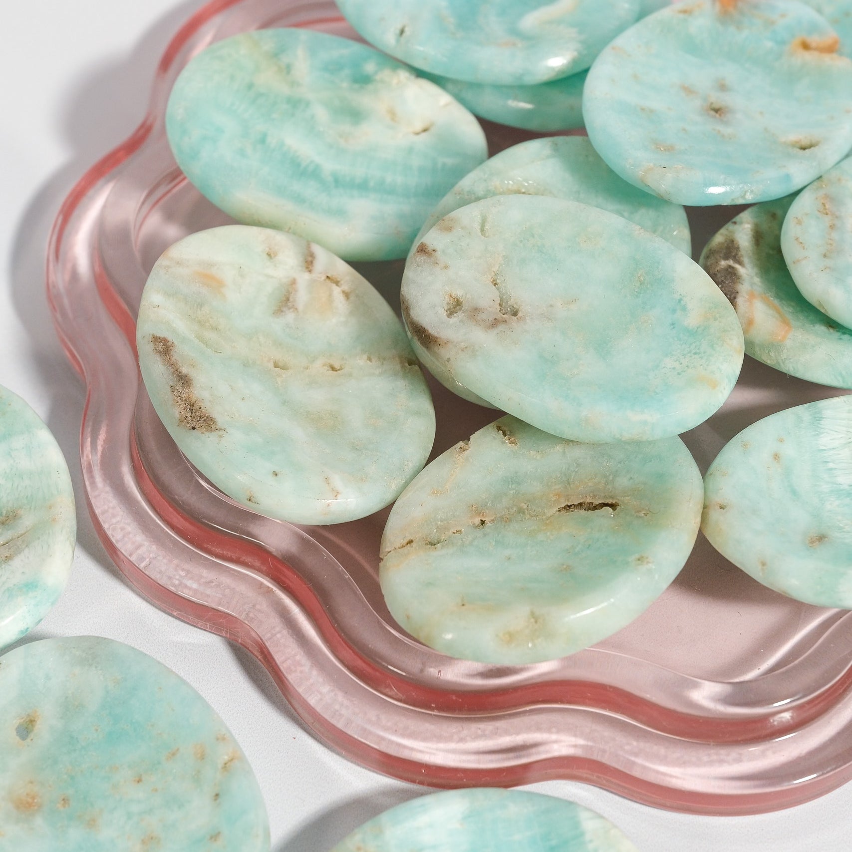 Blue Aragonite Worry Stone