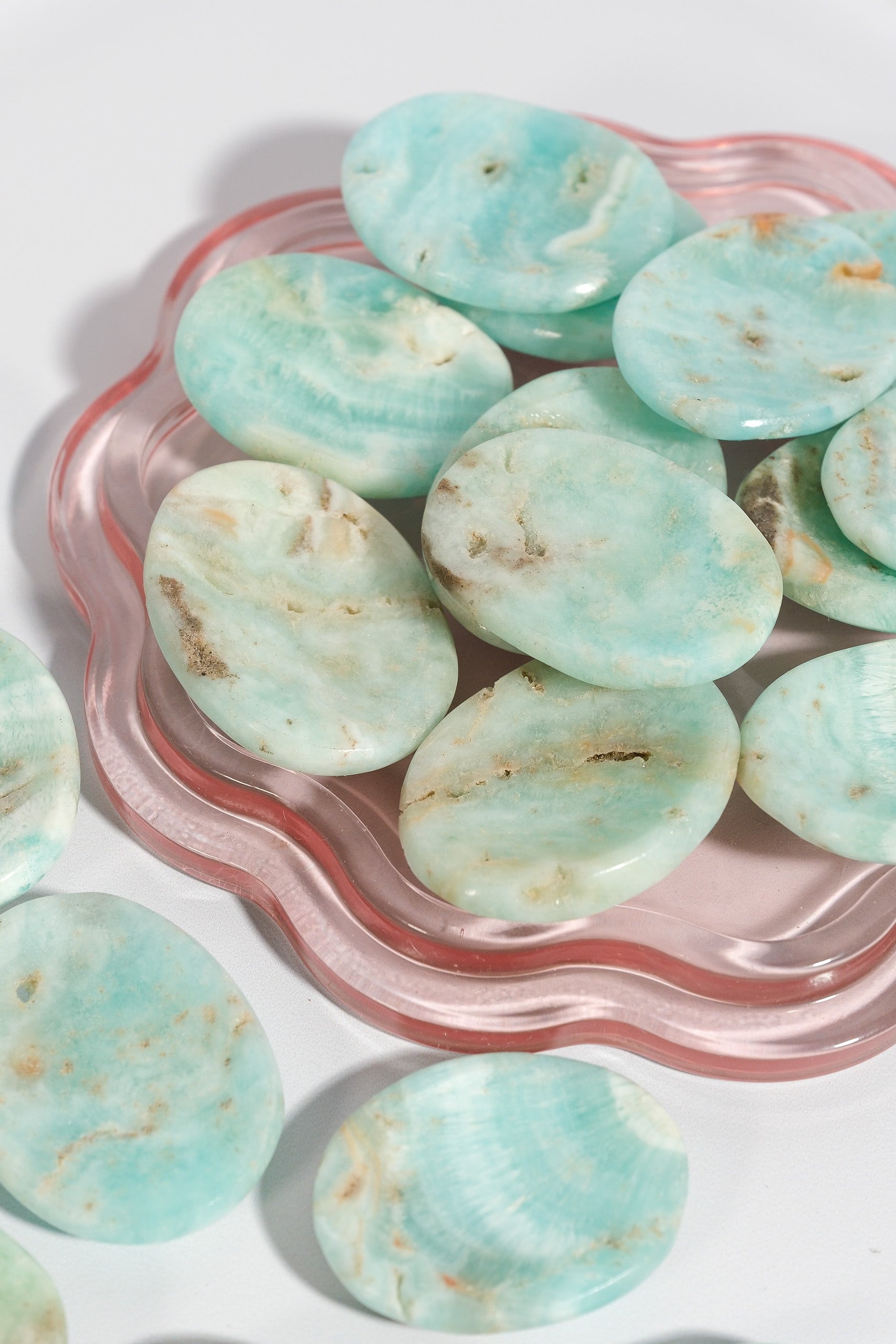 Blue Aragonite Worry Stone