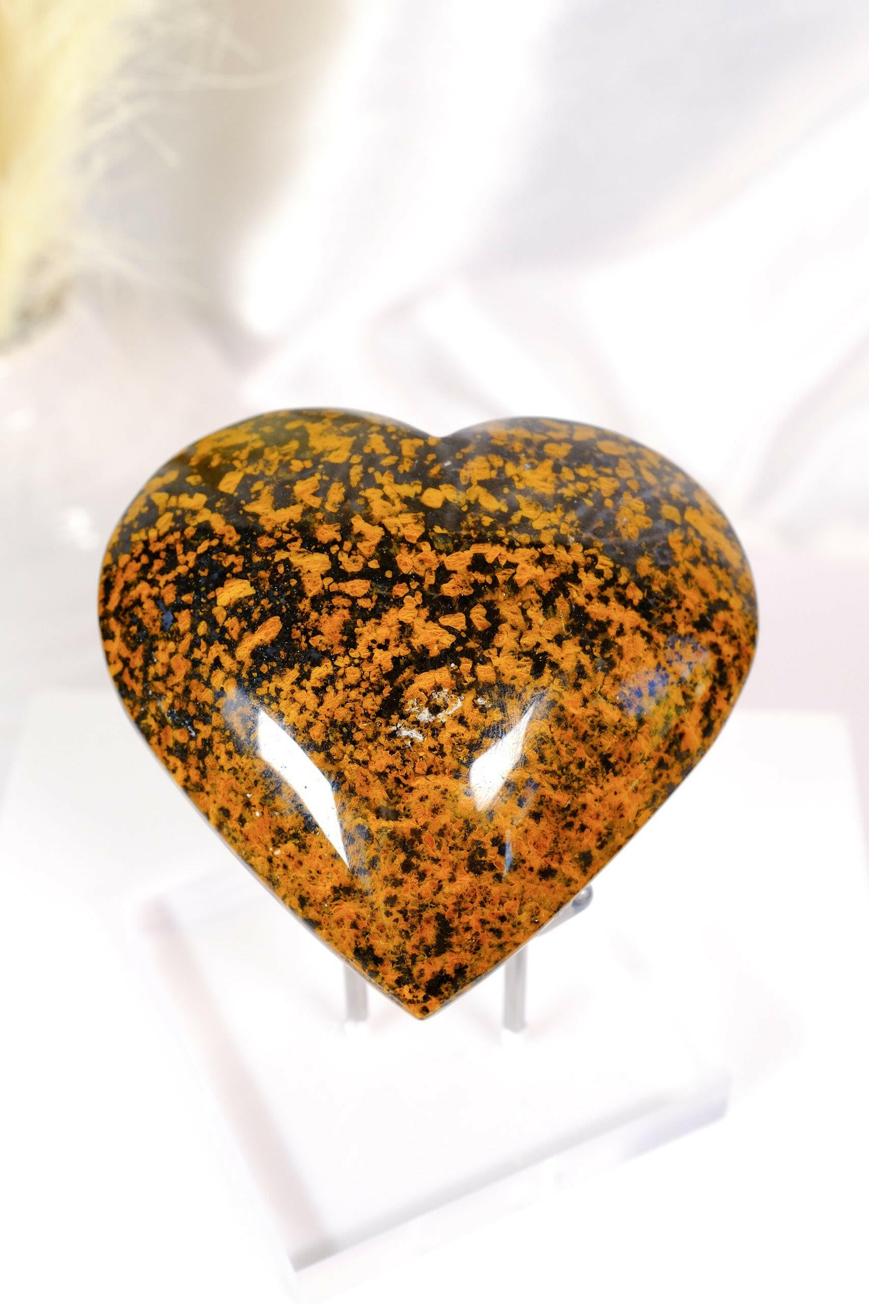 Lions Eye Jasper (Cosmic Quartz) Heart Healing Crystal.