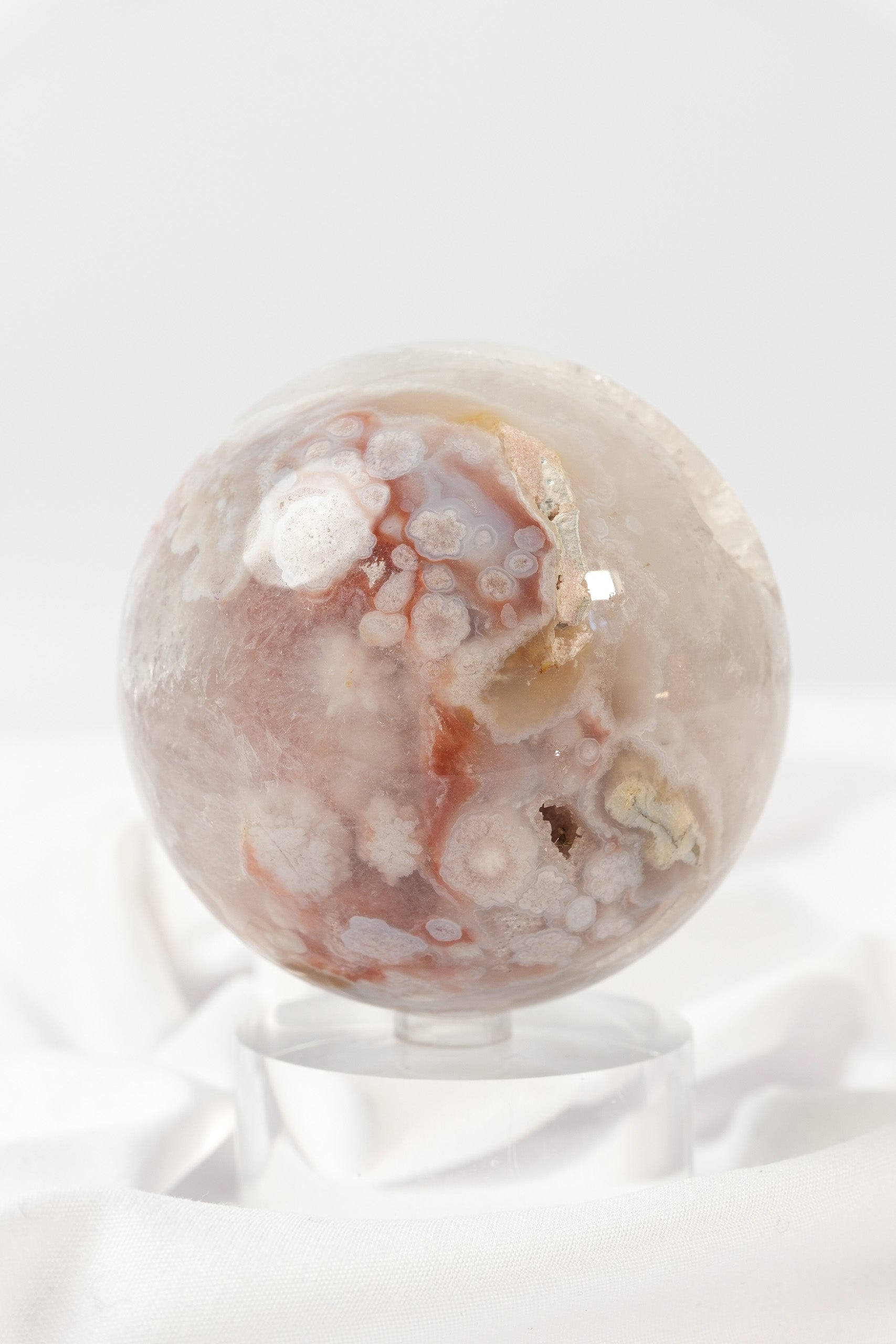 Flower Agate Sphere