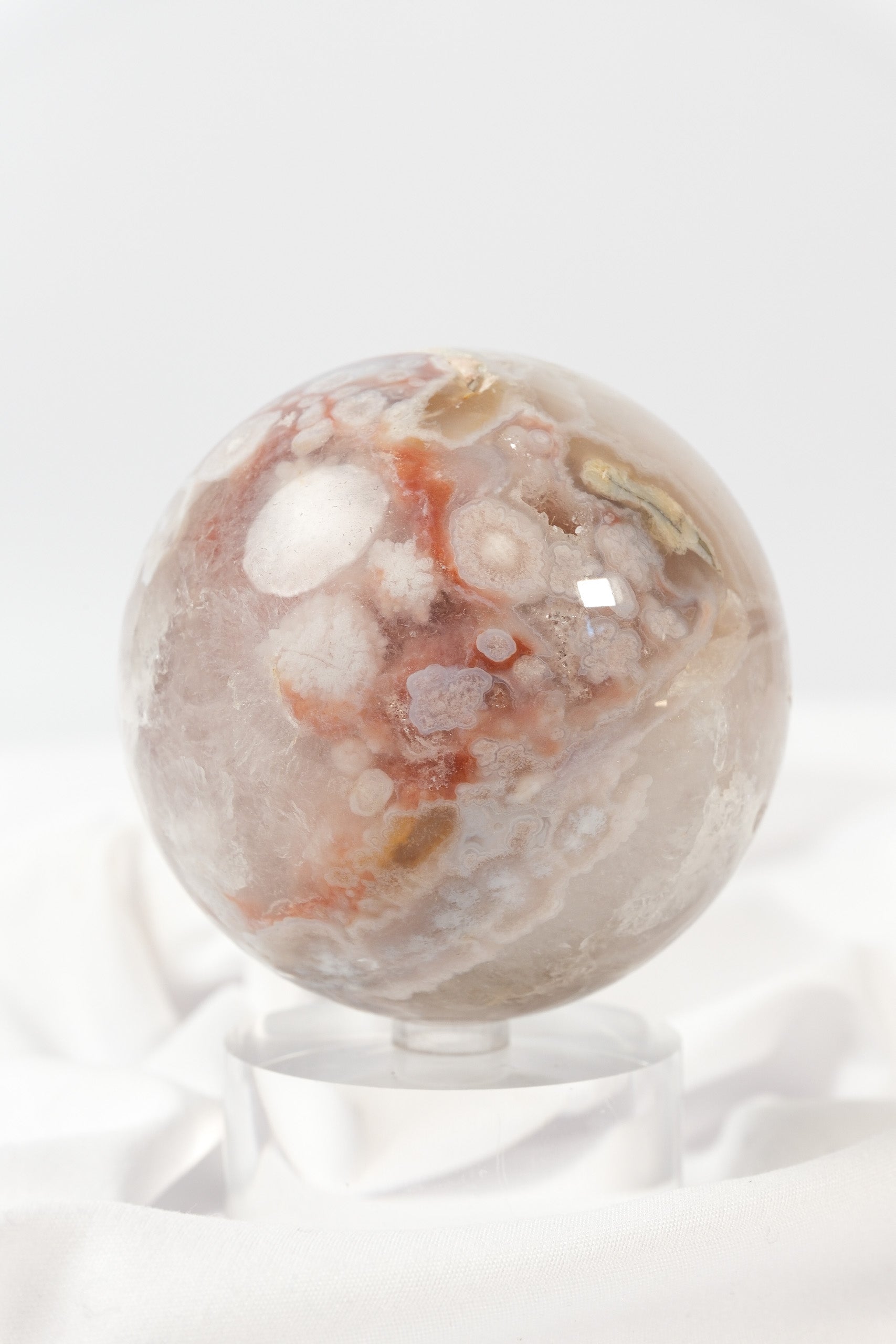 Flower Agate Sphere