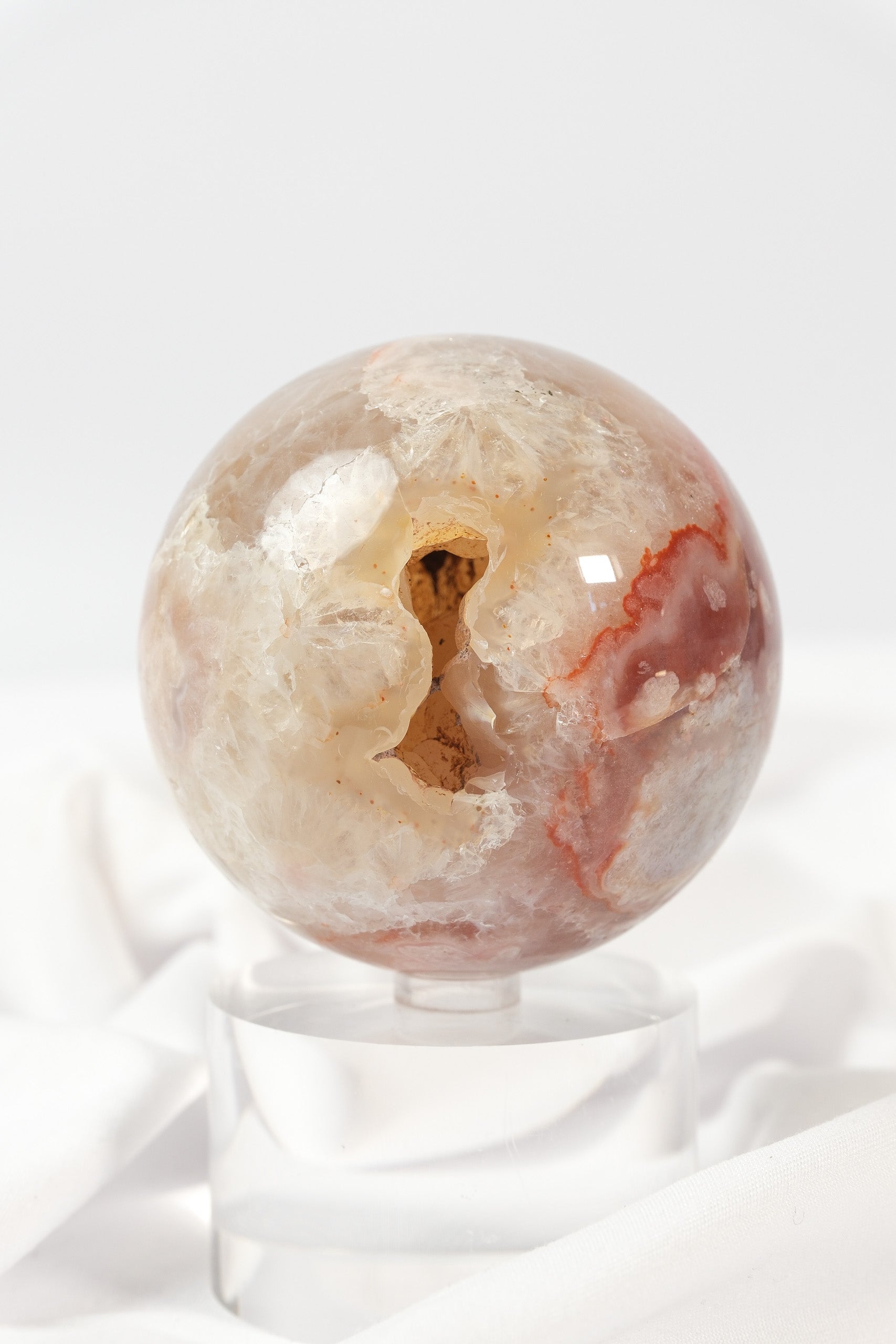 Flower Agate Sphere
