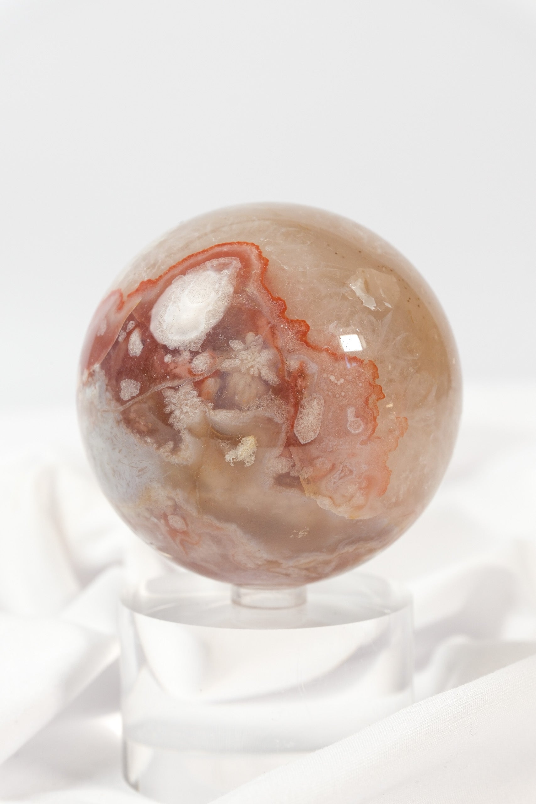 Flower Agate Sphere