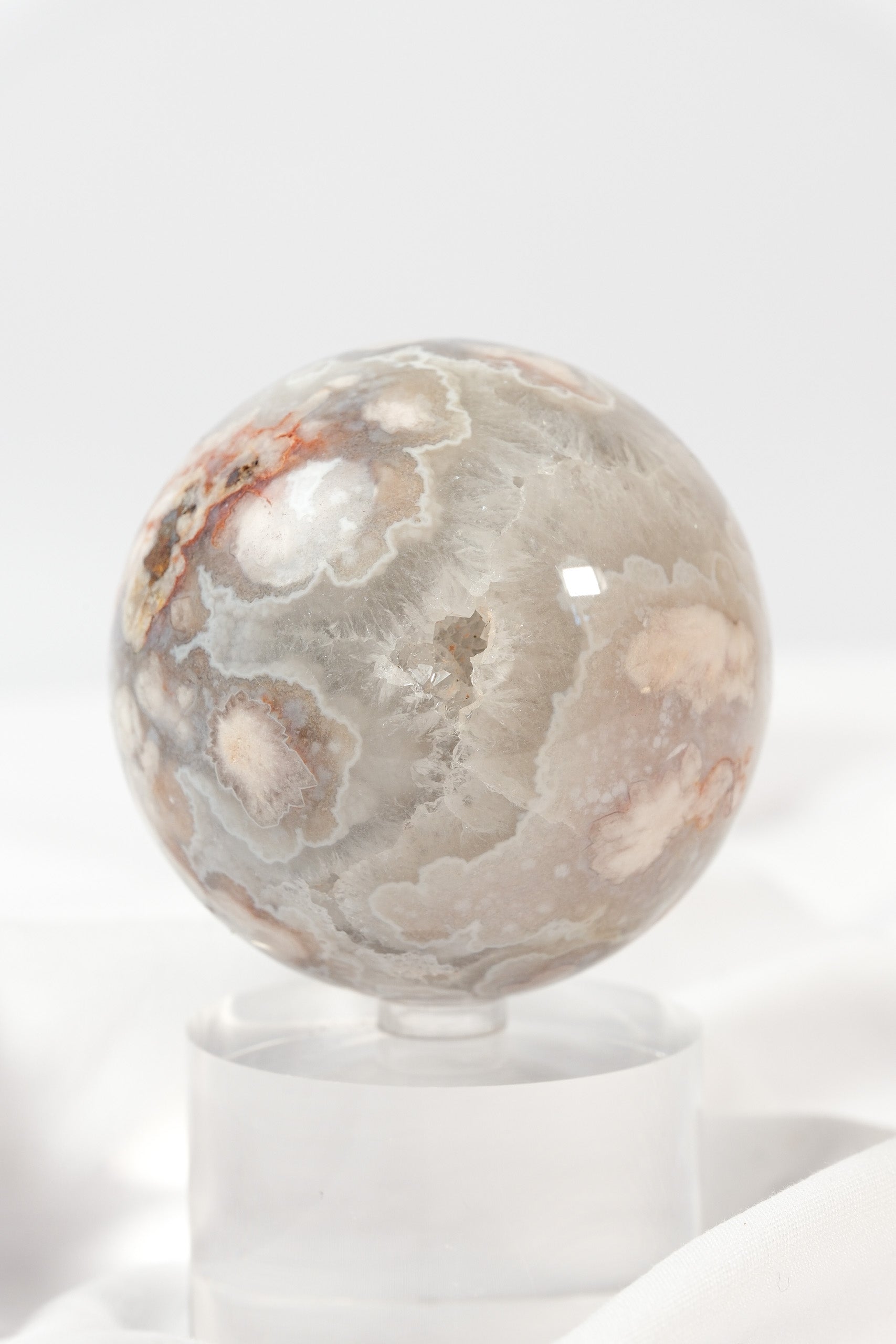 Flower Agate Sphere