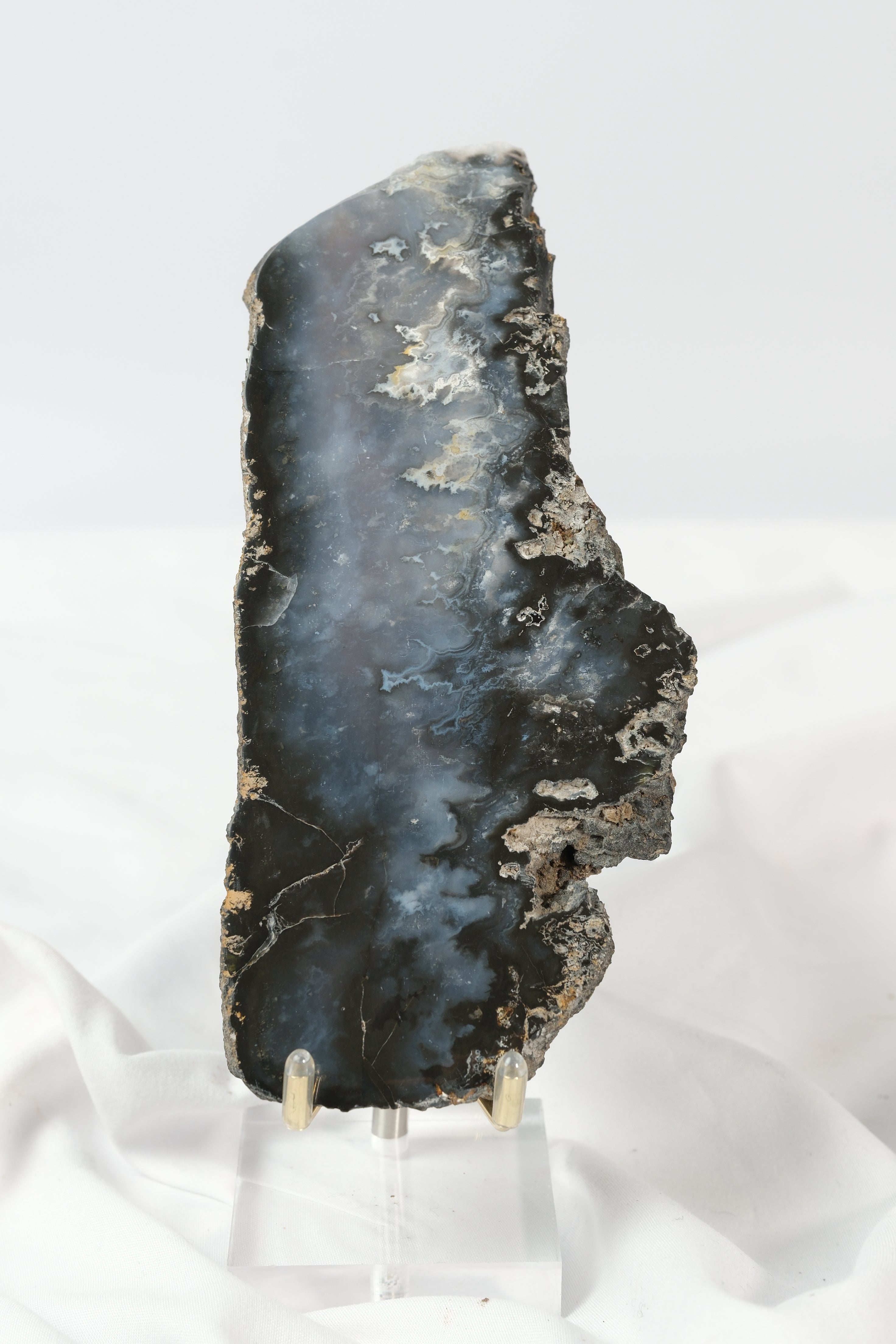 Blue Plume Agate Slab