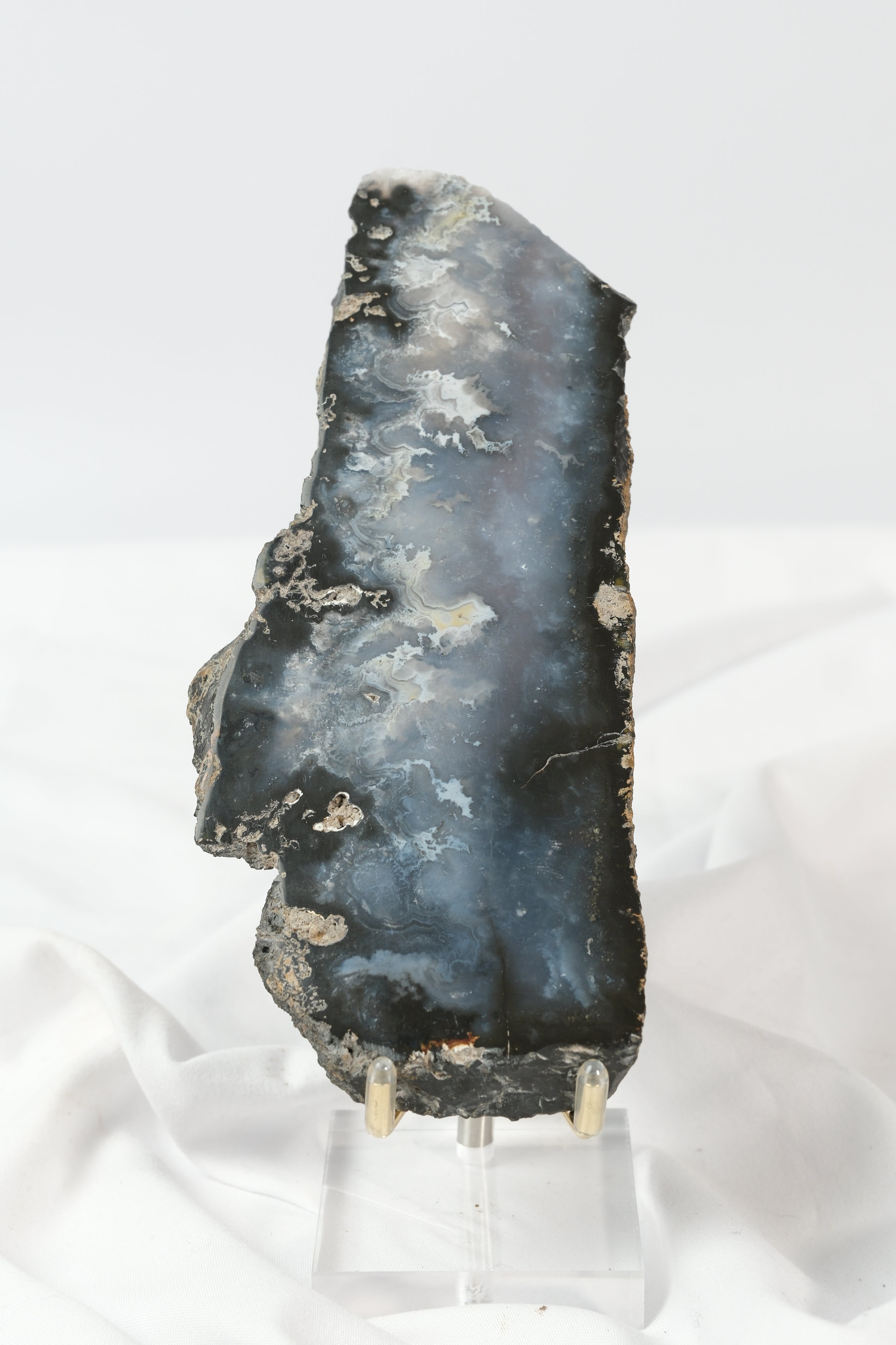 Blue Plume Agate Slab