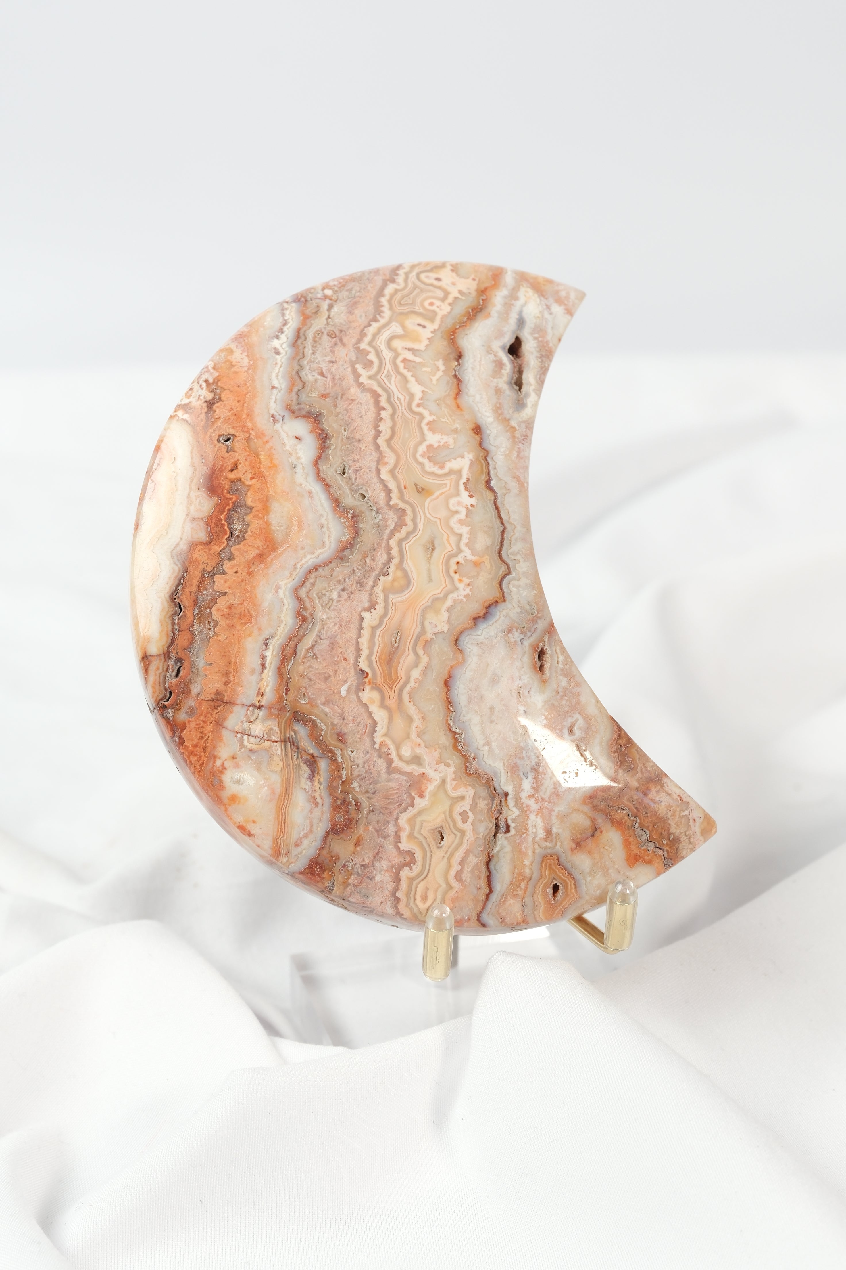 Pink Crazy Lace Moon on Stand
