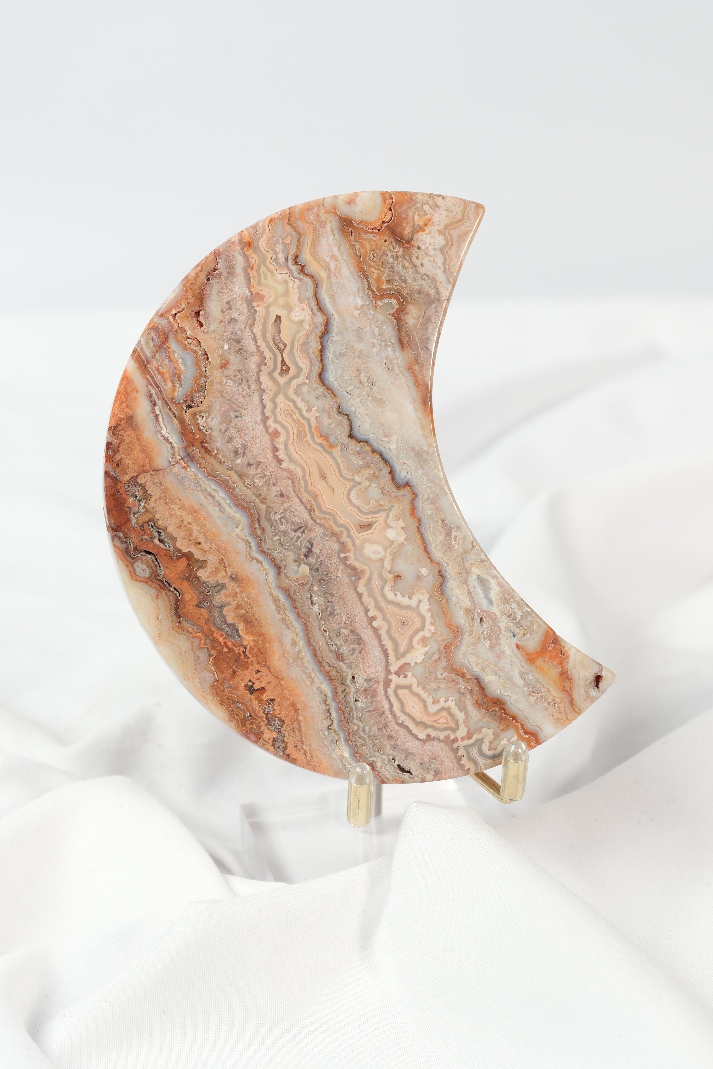 Pink Crazy Lace Moon on Stand
