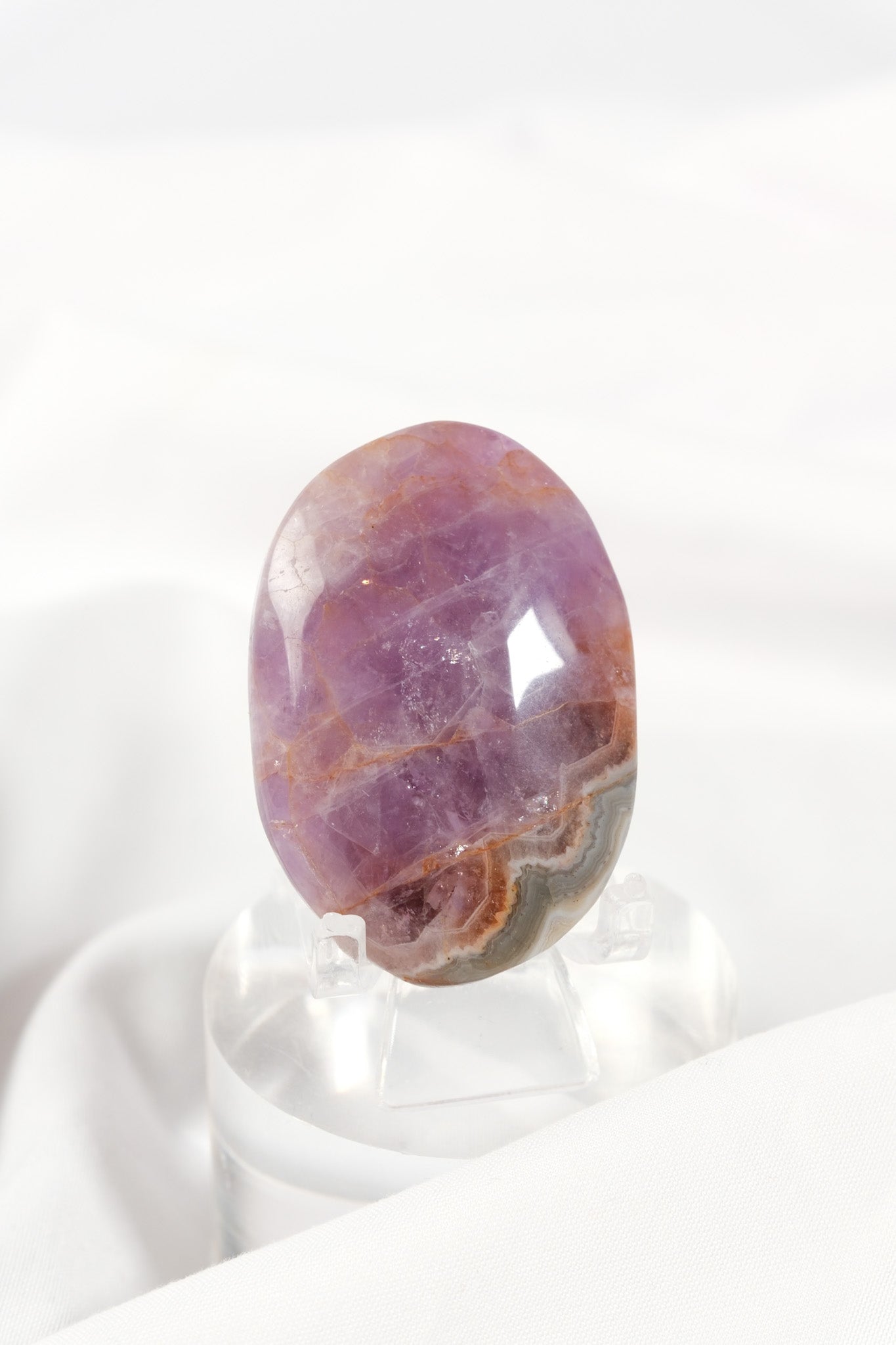 Amethyst Lace Agate Palmstone