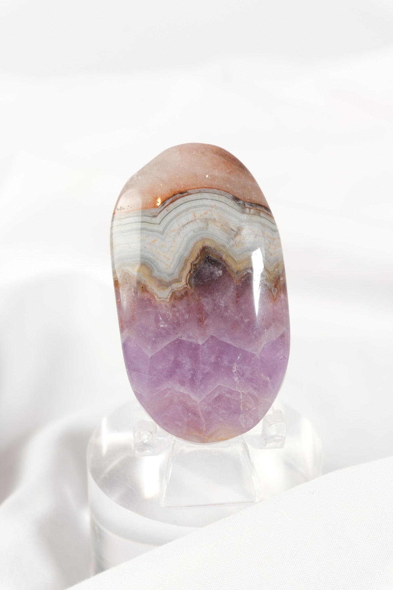 Amethyst Lace Agate Palmstone
