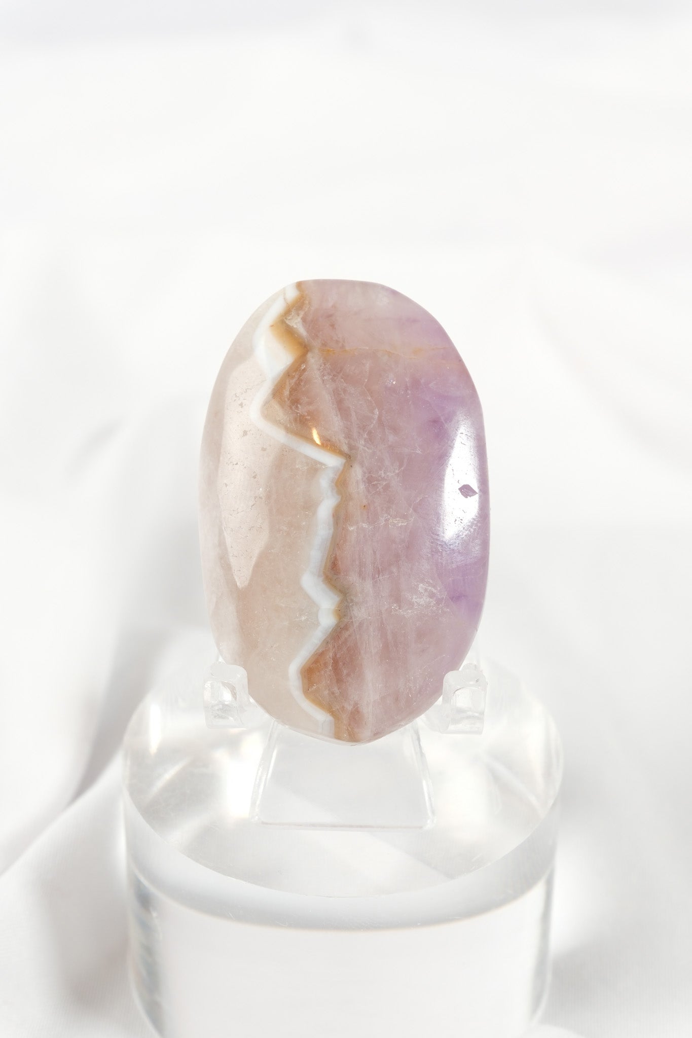 Amethyst Lace Agate Palmstone