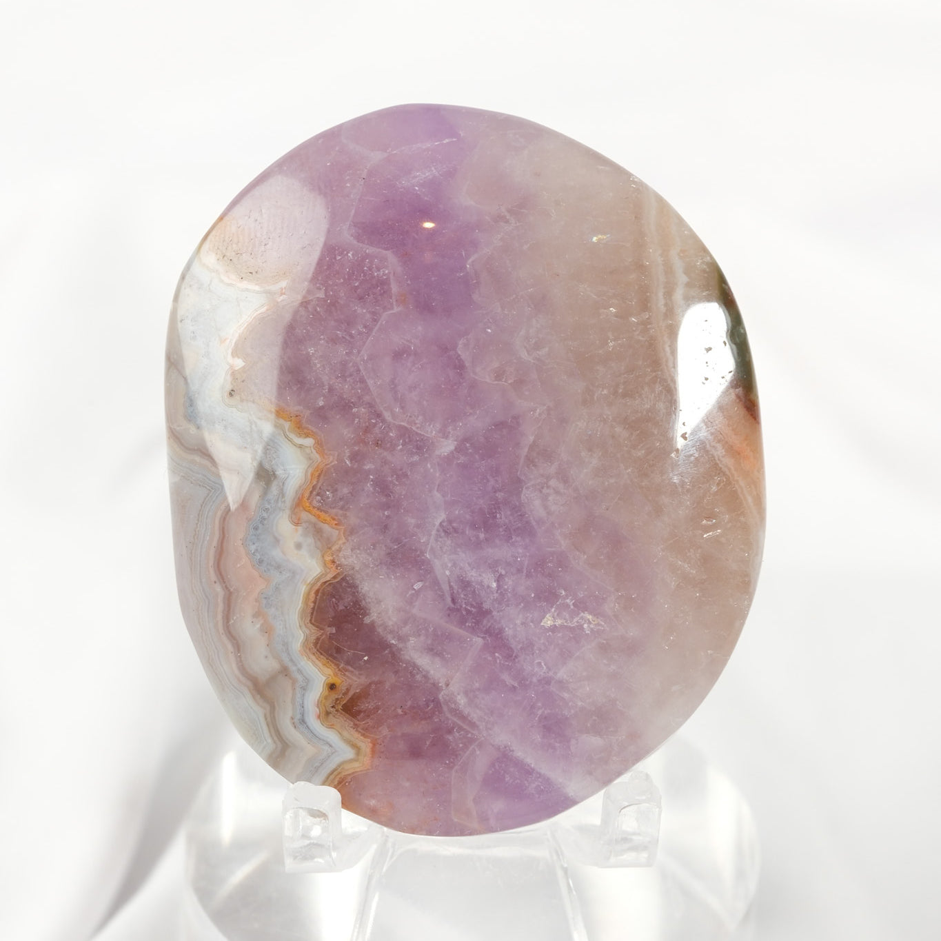 Amethyst Lace Agate Palmstone