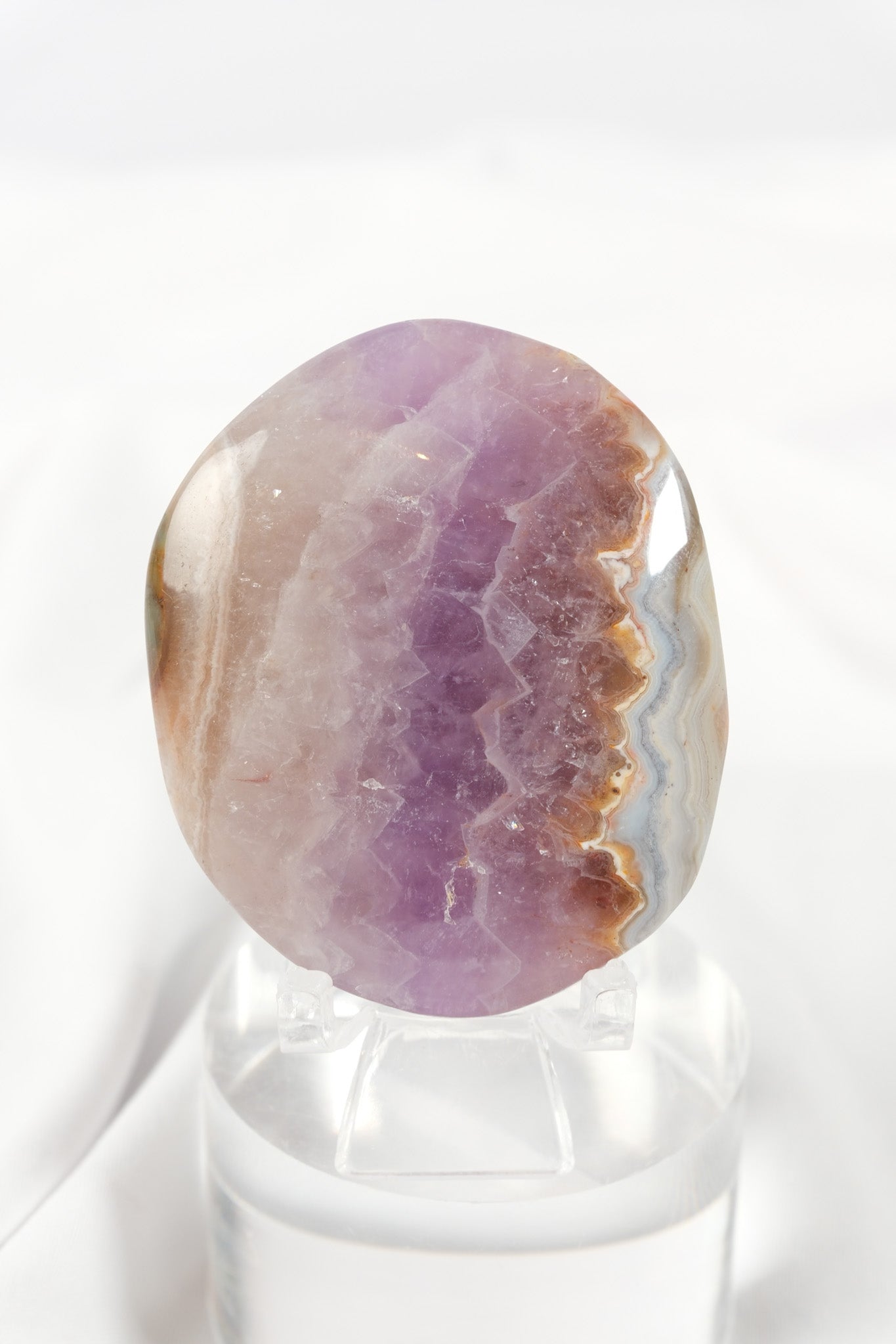 Amethyst Lace Agate Palmstone