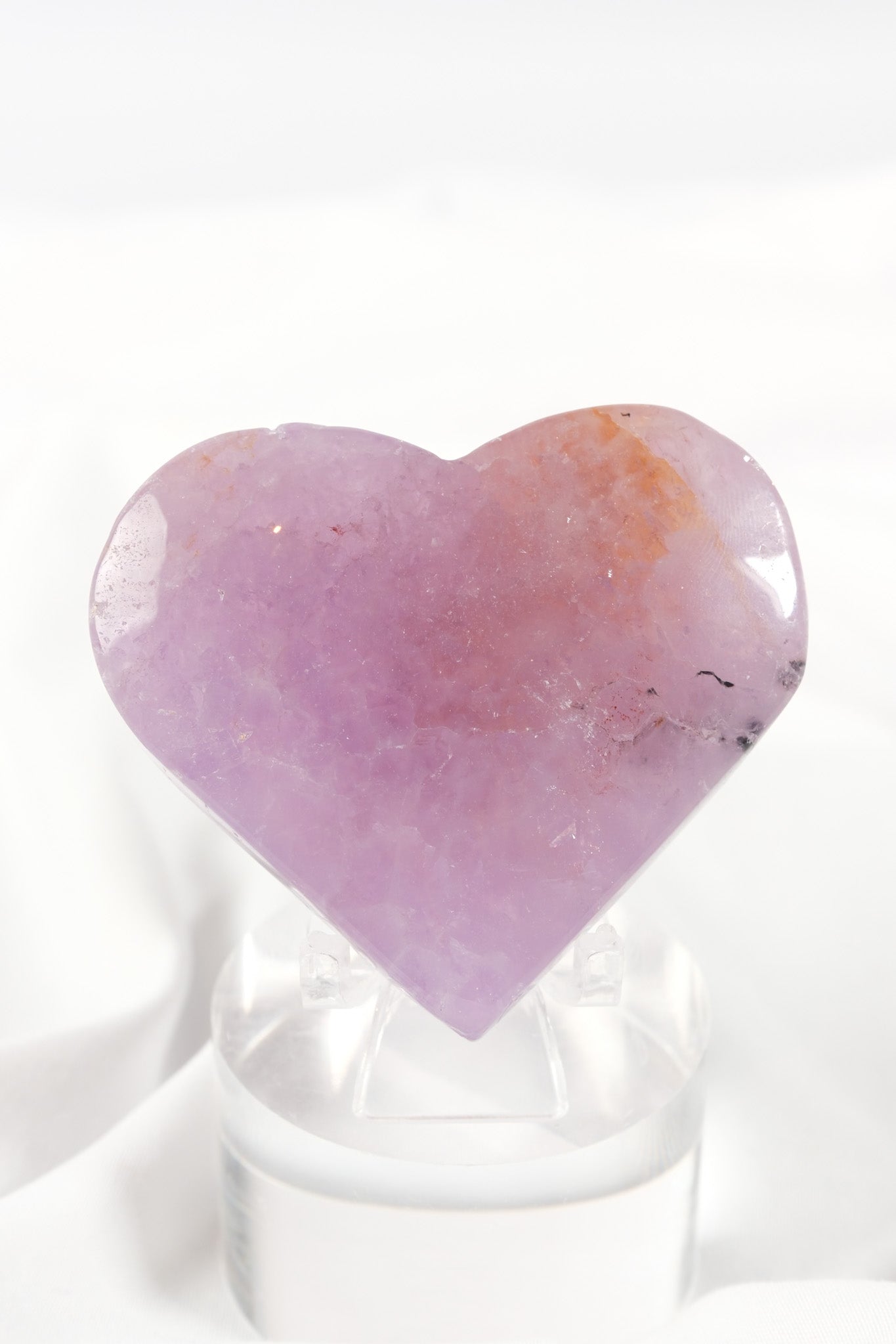 Amethyst Lace Agate Heart