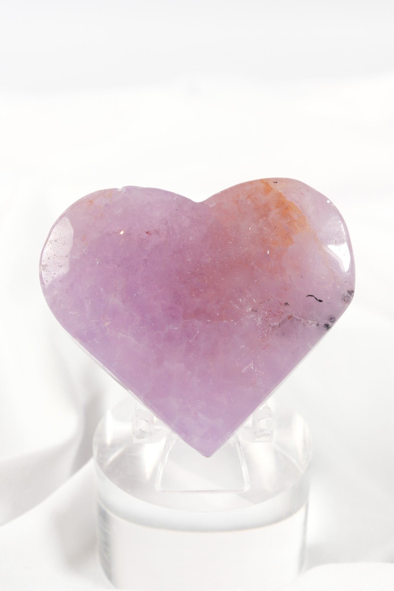 Amethyst Lace Agate Heart