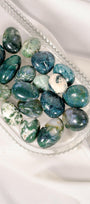 Moss Agate Tumble Healing Crystal.