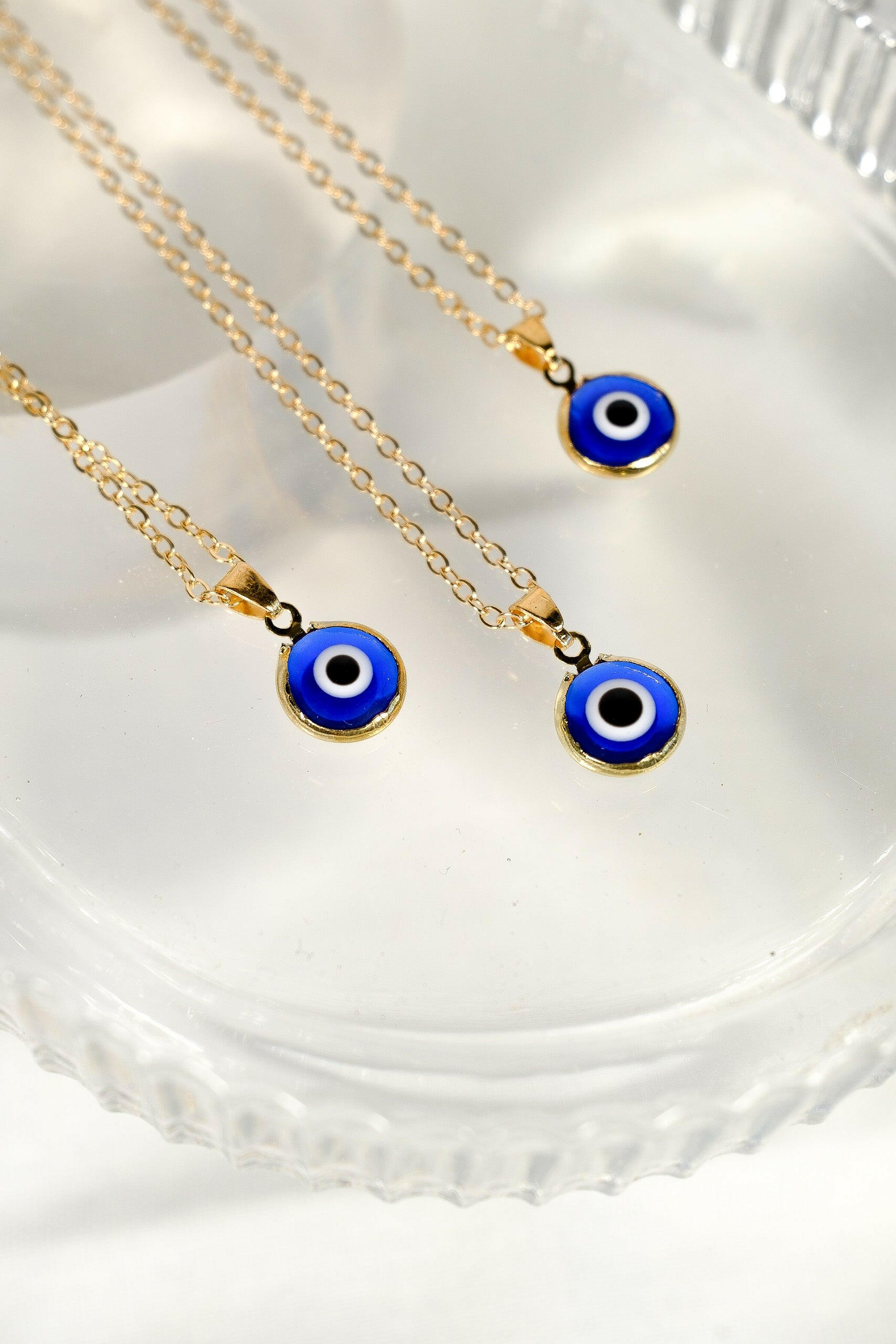 Evil Eye Necklace - Gold Healing Crystal.