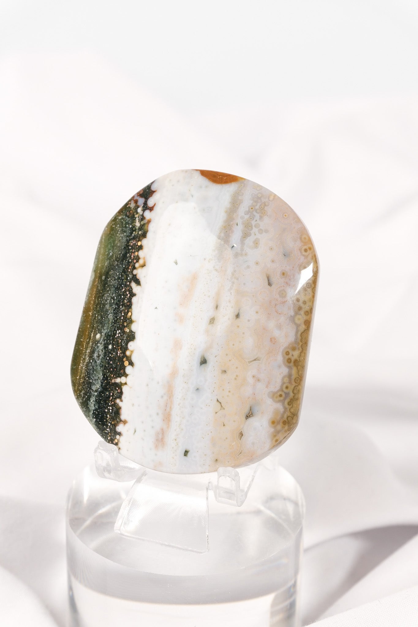 Orbicular Sea Jasper Palmstone