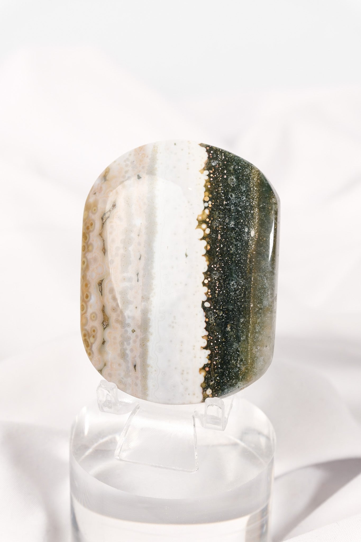 Orbicular Sea Jasper Palmstone
