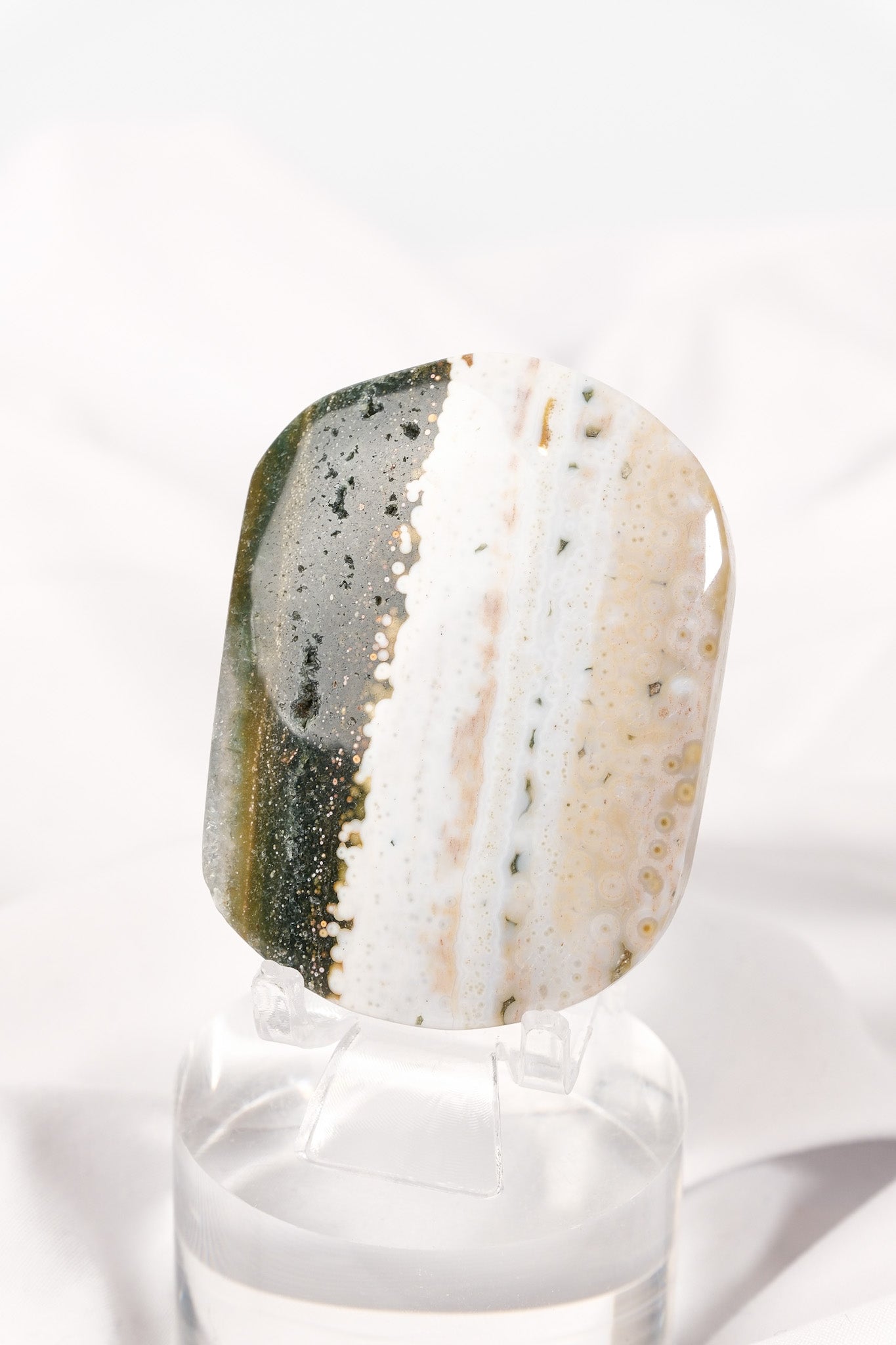 Orbicular Sea Jasper Palmstone