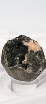 Apophyllite & Stilbite on Black Chalcedony Cutbase