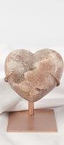 Pink Amethyst Heart on Stand