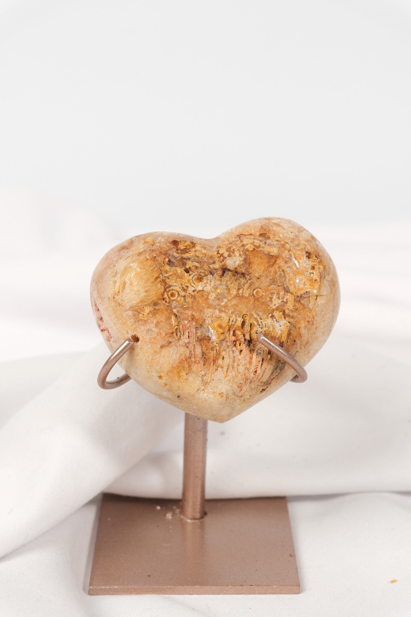 Pink Amethyst Heart on Stand
