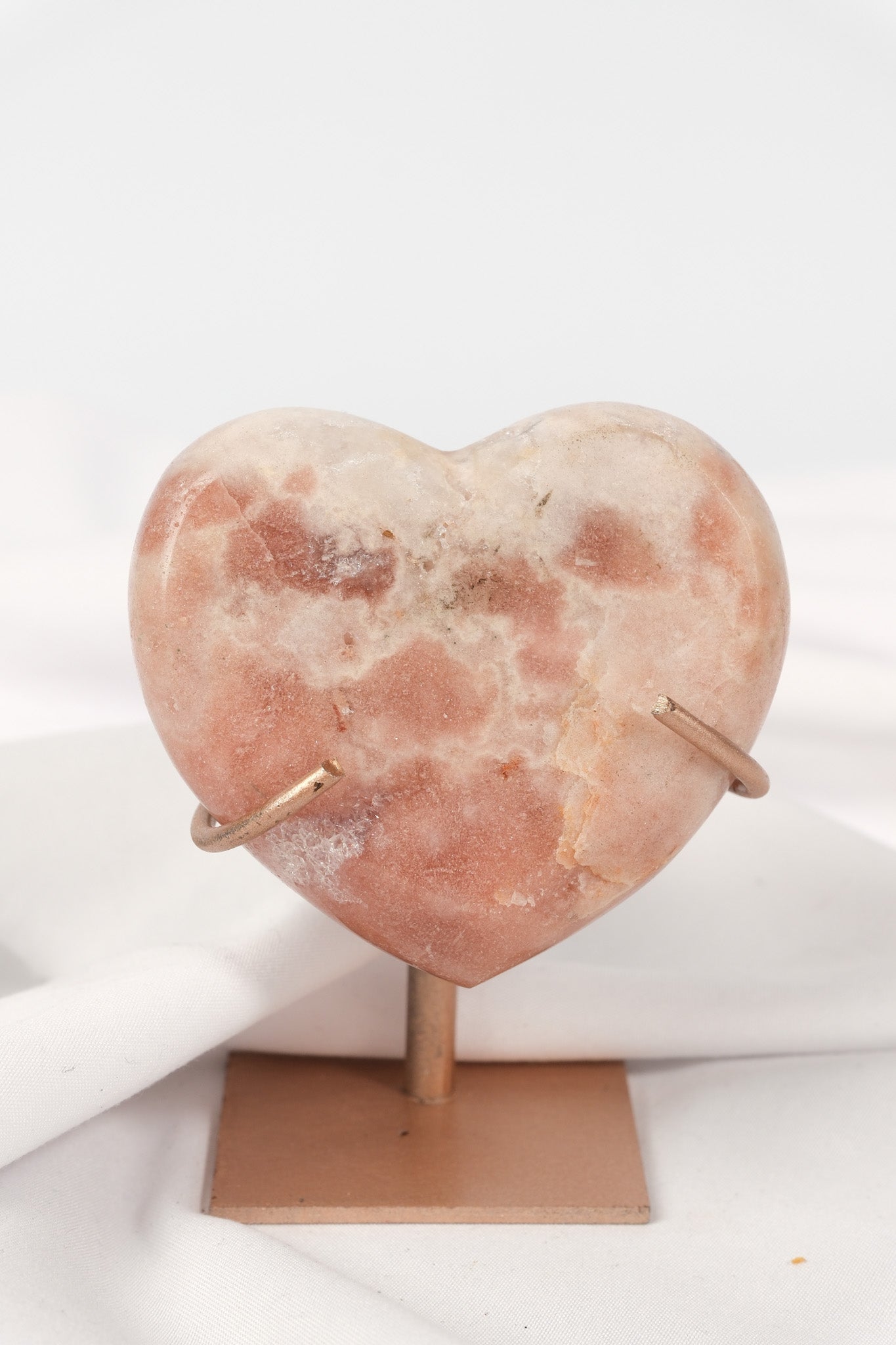 Pink Amethyst Heart on Stand