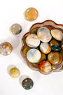 Ocean Jasper Button Healing Crystal.