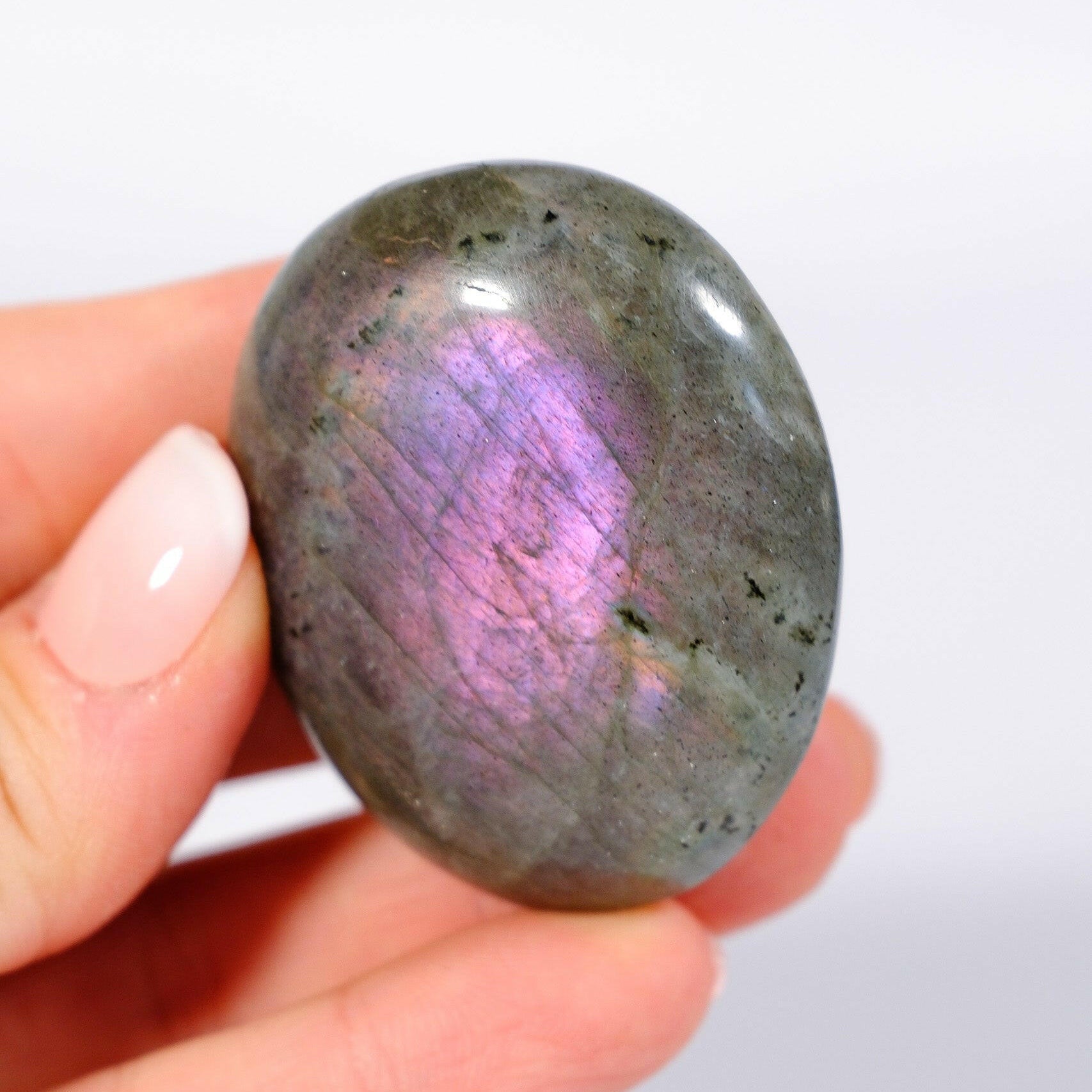 Labradorite Palmstone Healing Crystal.
