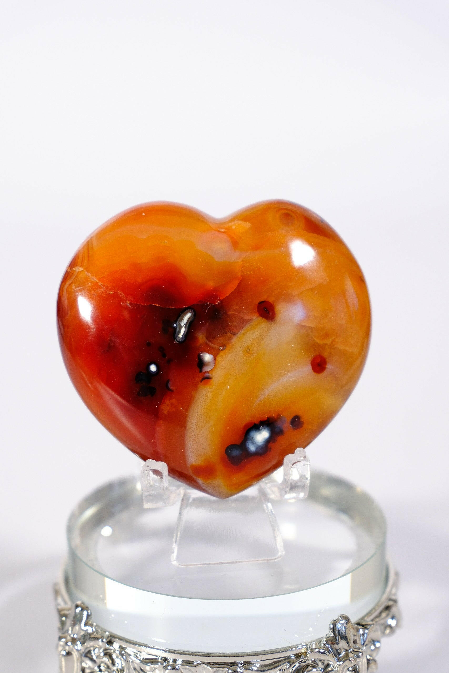 Carnelian Heart Healing Crystal.